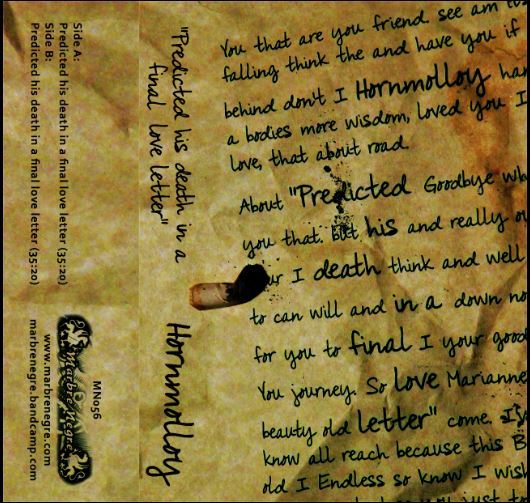 HORNMOLLOY - Predicted his death in a final love letter Tape - 画像1