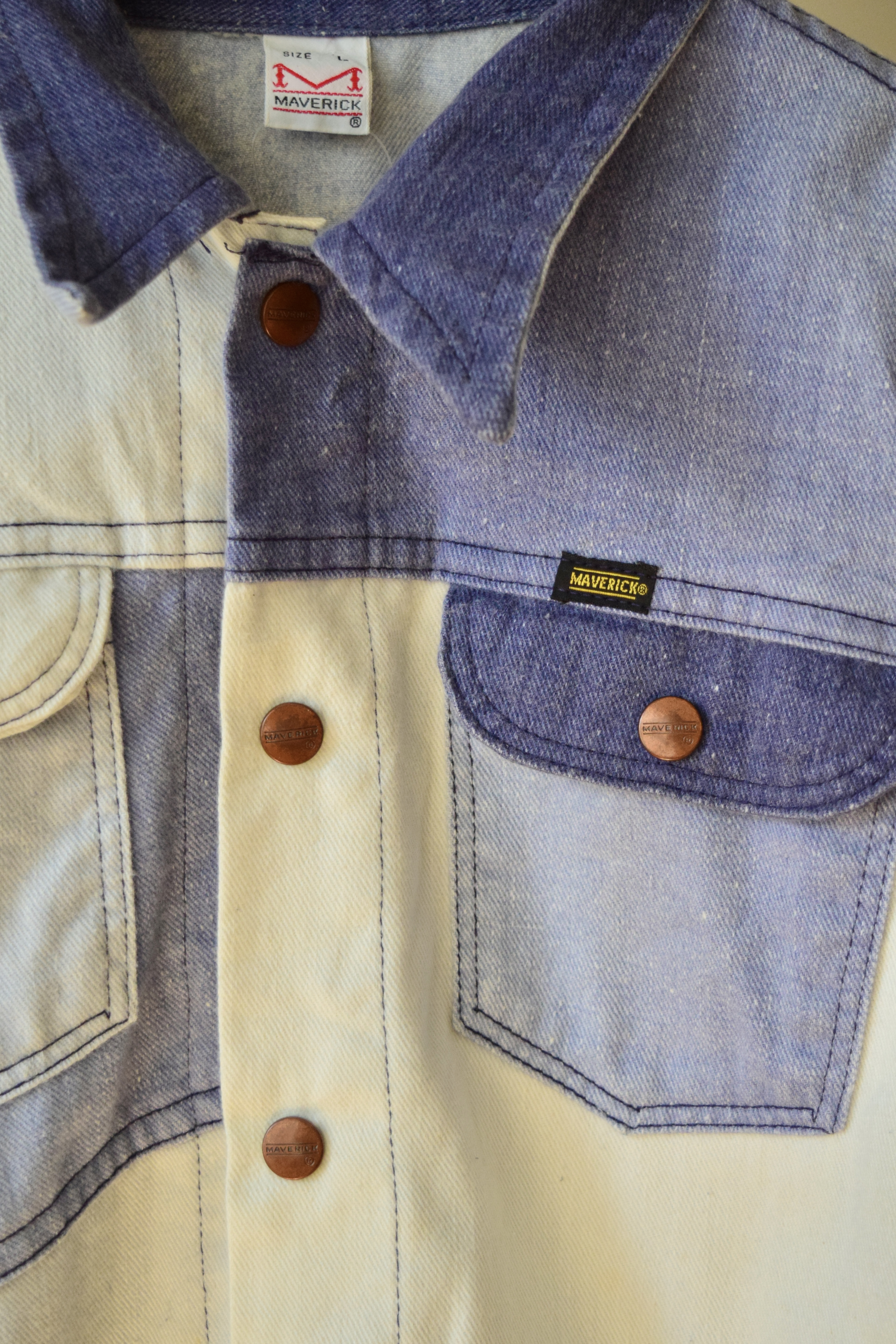 〜1970s MAVERICK Patchwork western shirt の画像 9
