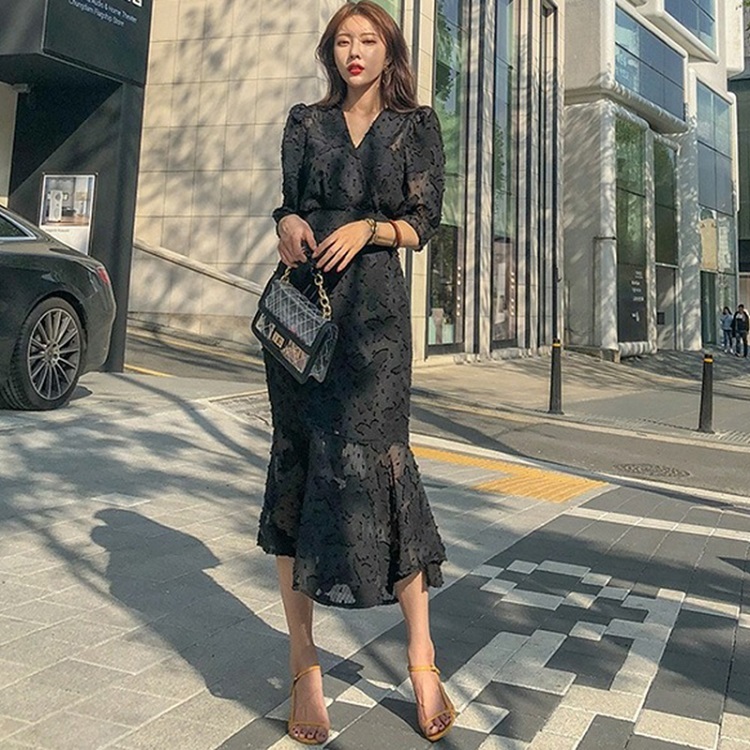 黒ワンピース 黒ワンピ ワンピース ワンピ 通販 通販ワンピ 通販ワンピース レディース 女性用 黒 ブラック レース 花柄 マーメイド 半袖 Vネック フリル タイト ハイウエスト デート 通勤 オフィス お出かけ ランチ 食事会 女子会 リモート 在宅 行事 上品 エレガント