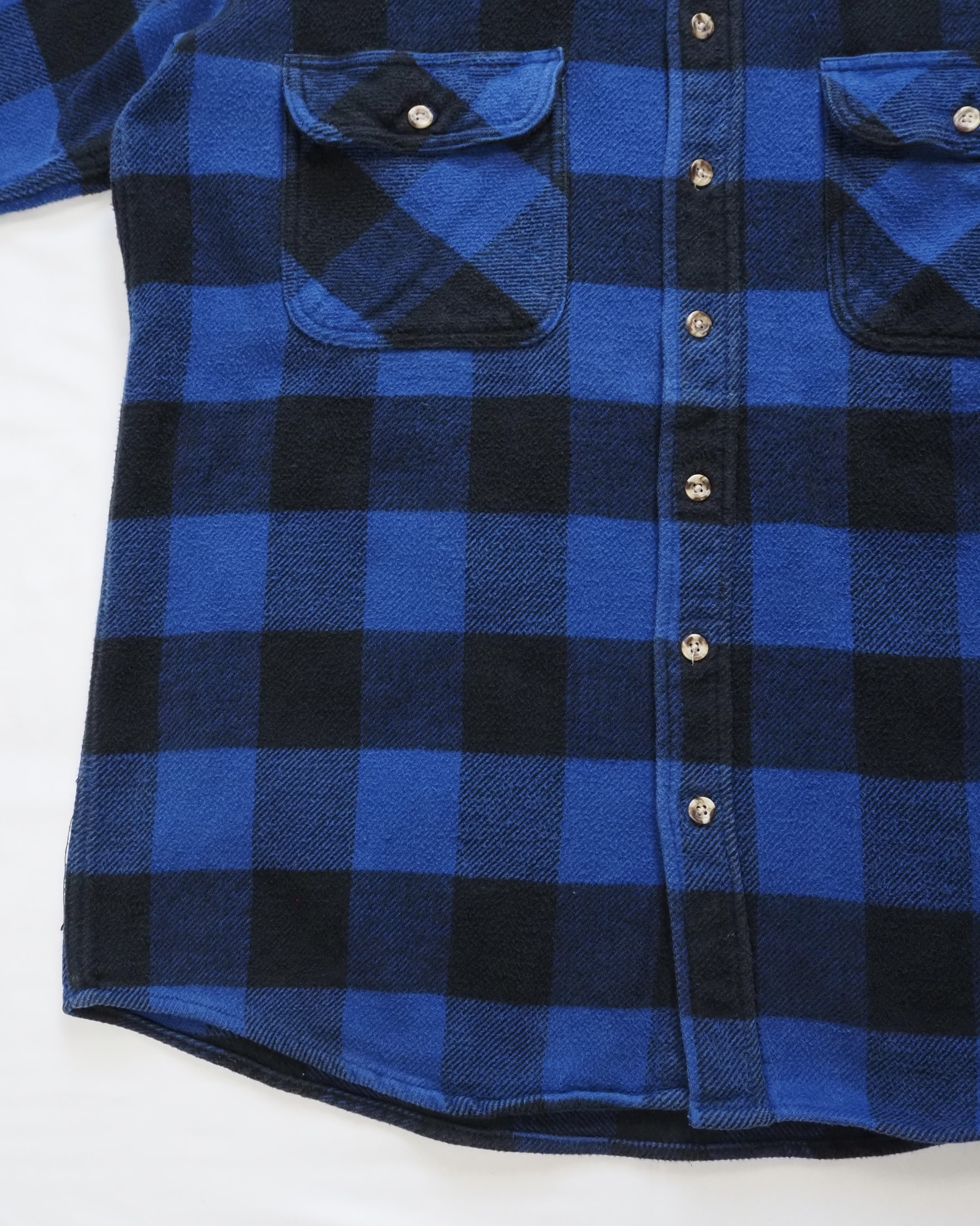 【VCM入荷】90’s Fivebrother ヘヴィネル ブルー×ブラック ブロックチェック の画像 9