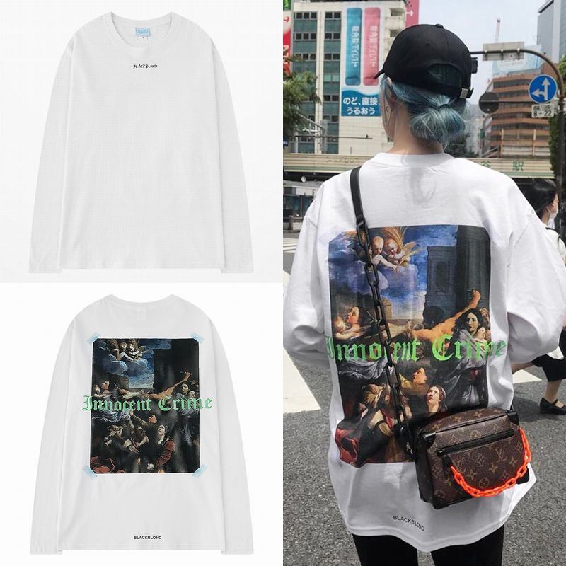 韓国ファッション ロングTシャツ ユニセックス 長袖 Tシャツ メンズ レディース バックプリント オーバーサイズ 大きいサイズ ストリート