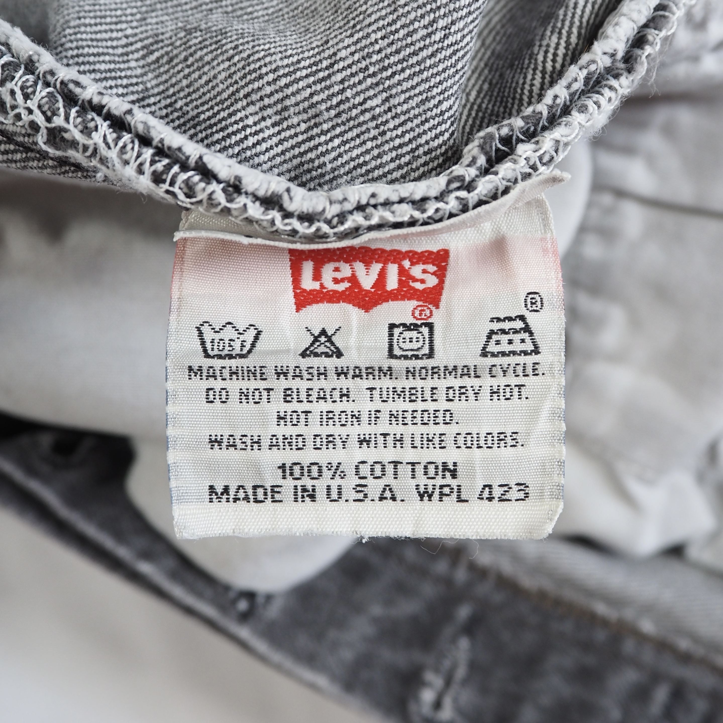 90’s Levi’s 501 先染めブラックデニム 34×30 の画像 9