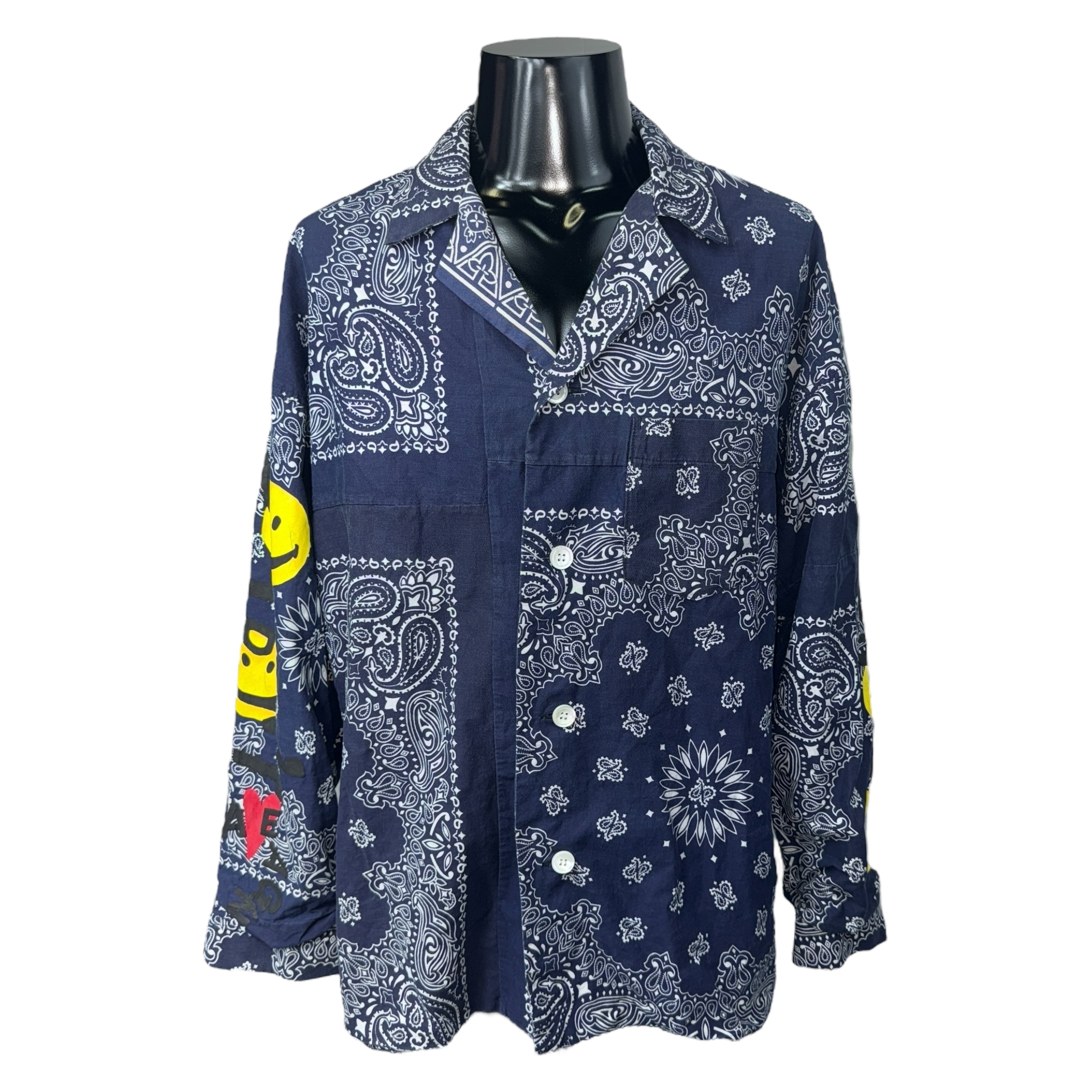 【READYMADE】 レディーメイド BANDANA SLEEPING SHIRT NAVY 1