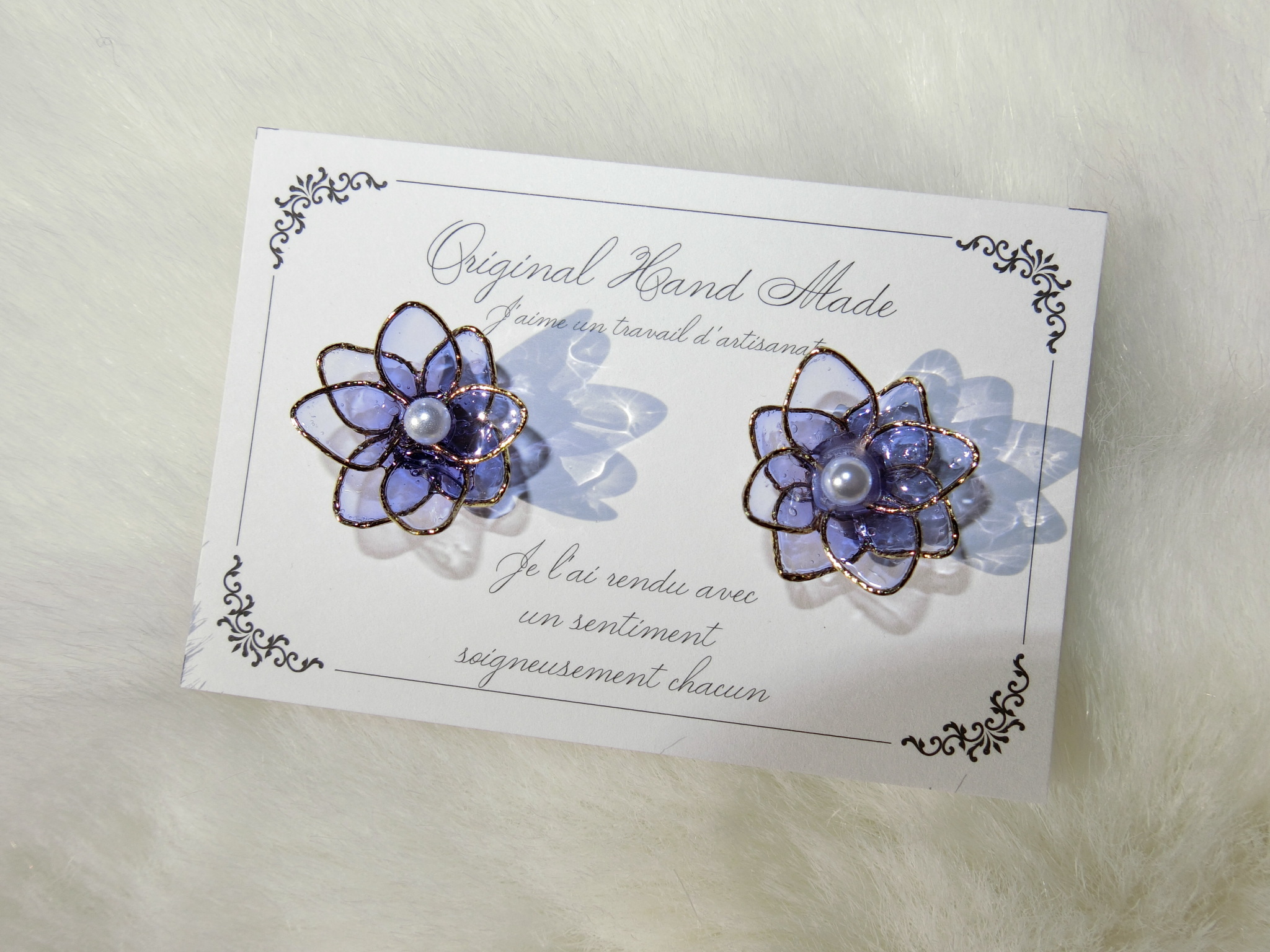 紫陽花ピアス 小 Anela ໒ 紫陽花ピアス 小 Anela ໒