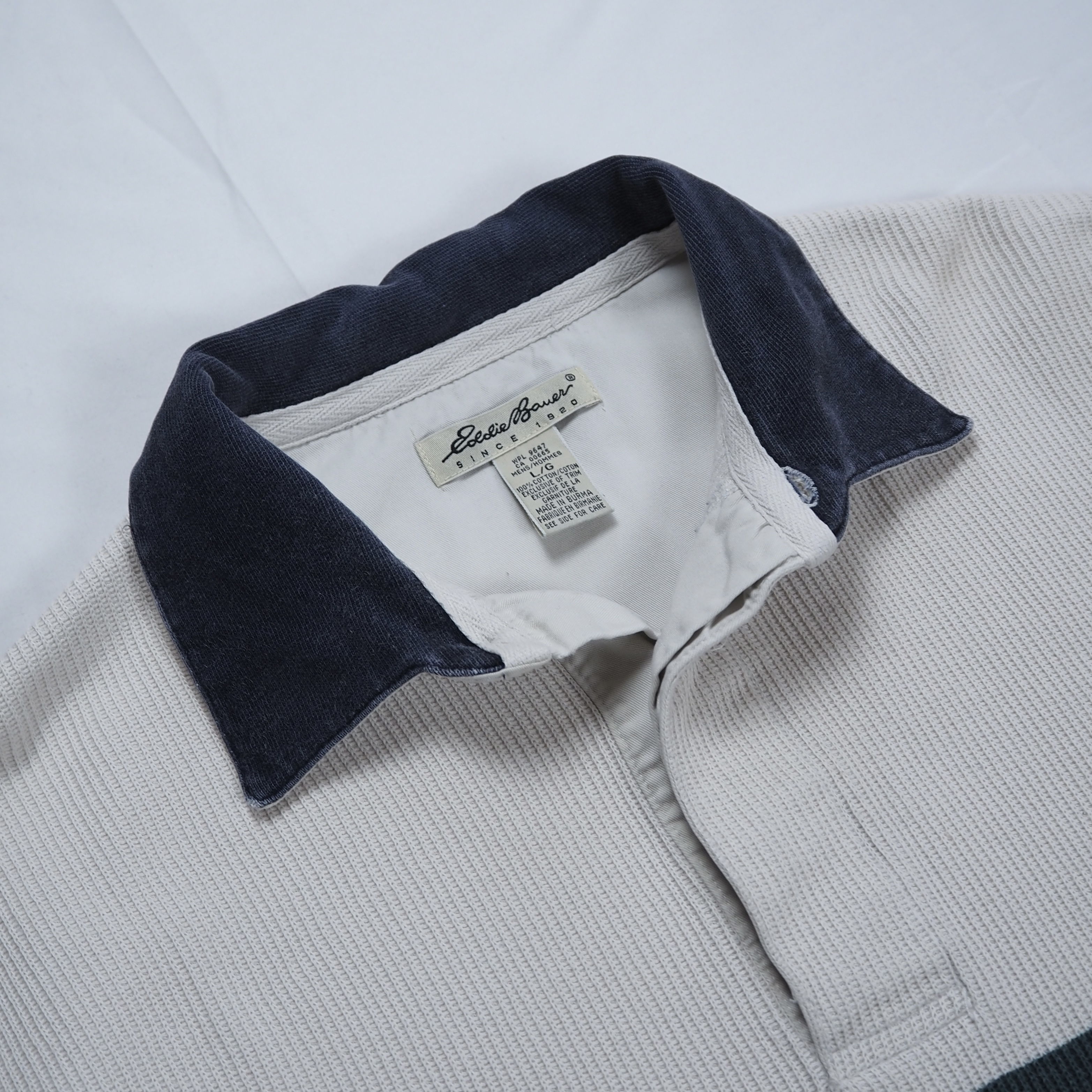 90’s Eddie Bauer 長袖ポロ Lサイズ の画像 4
