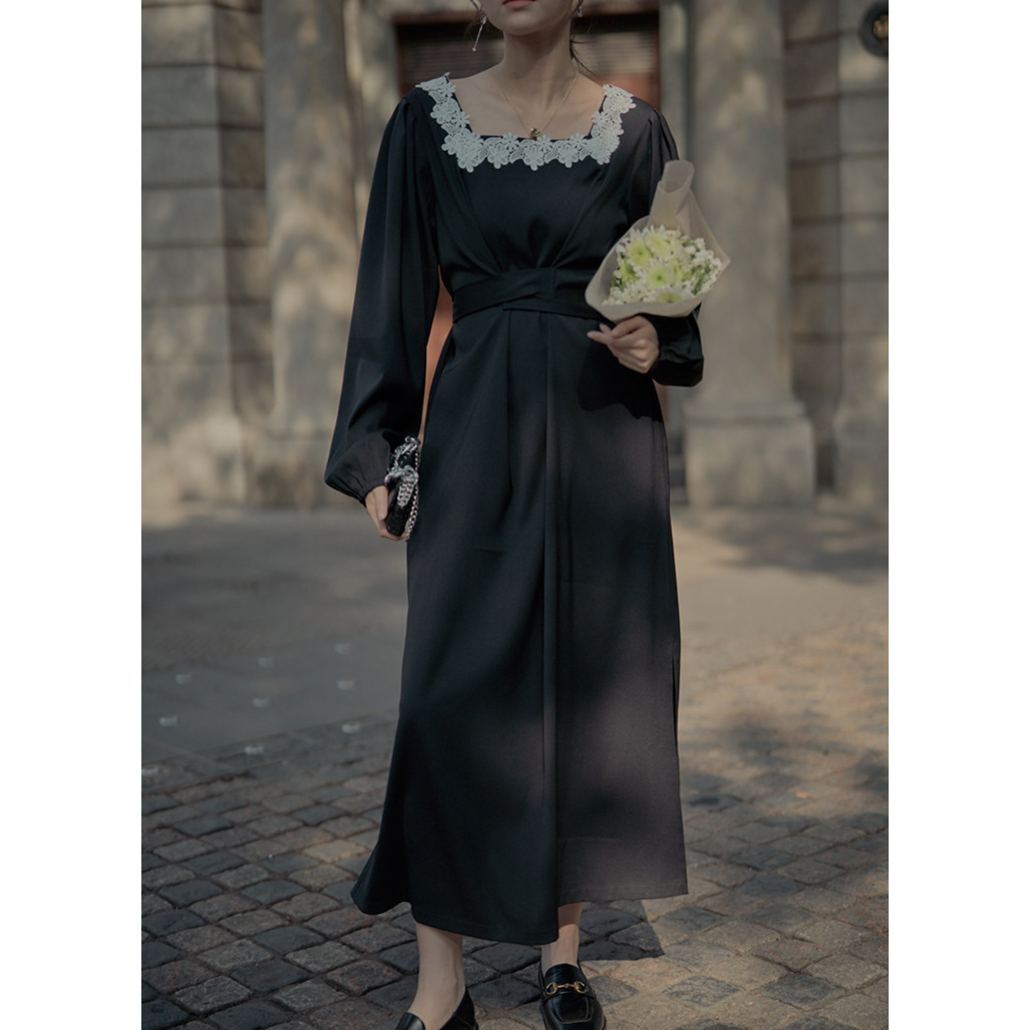 スクエアレースワンピース545 T And