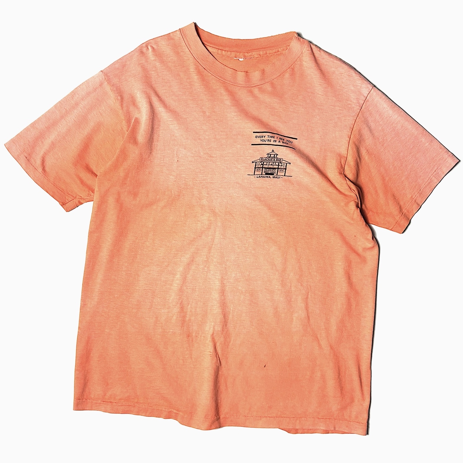 Vintage 80～90's "BLACKIE'S BAR" Grunge T-shirt の画像 2