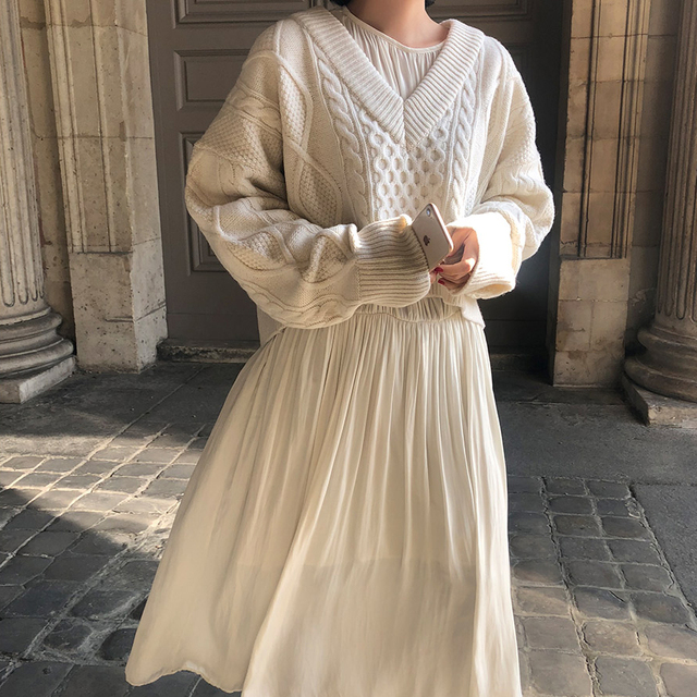 ホワイトニットセットアップ357 Mesty