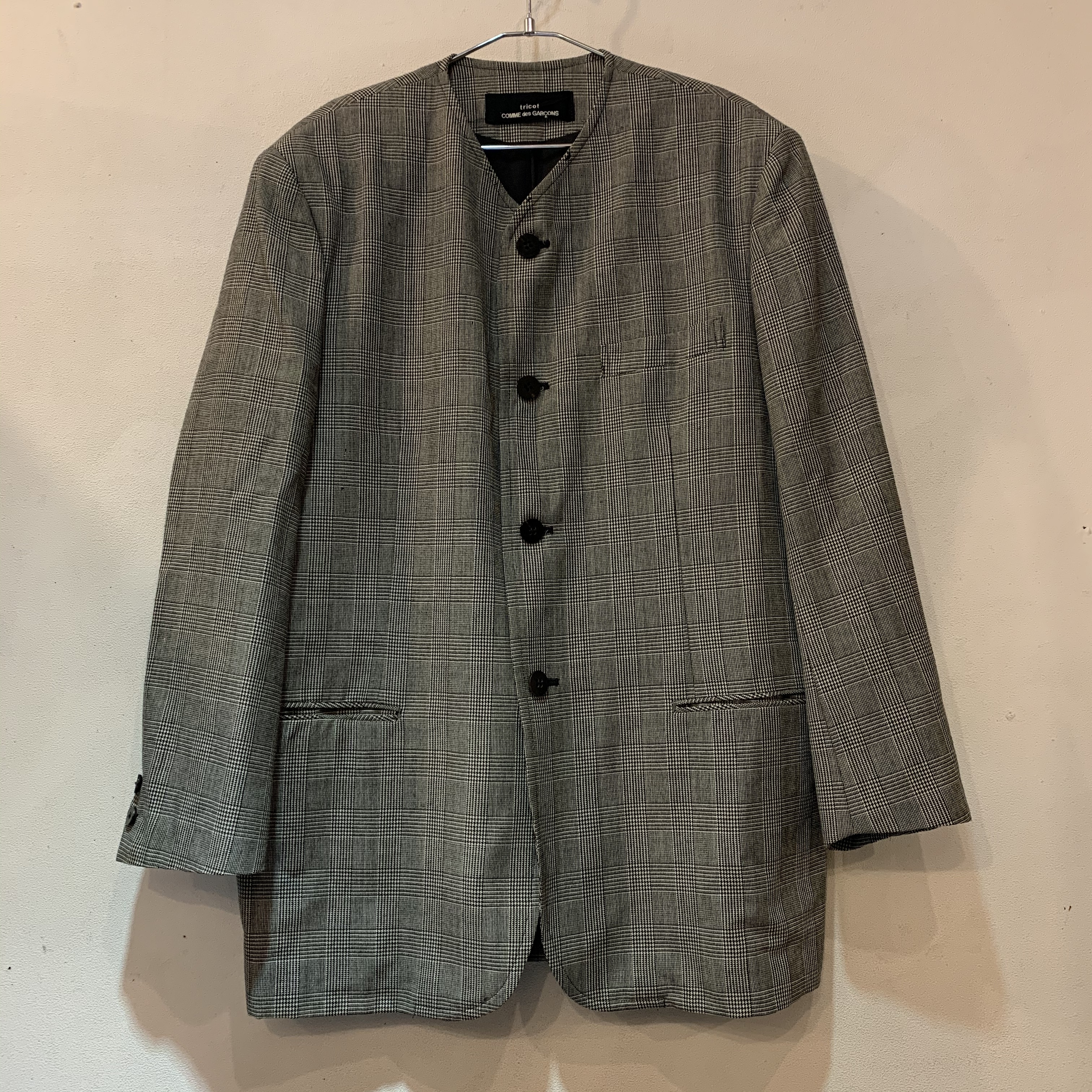 Tricot Comme Des Garcons コムデギャルソン ノーカラージャケット 格子柄 Room