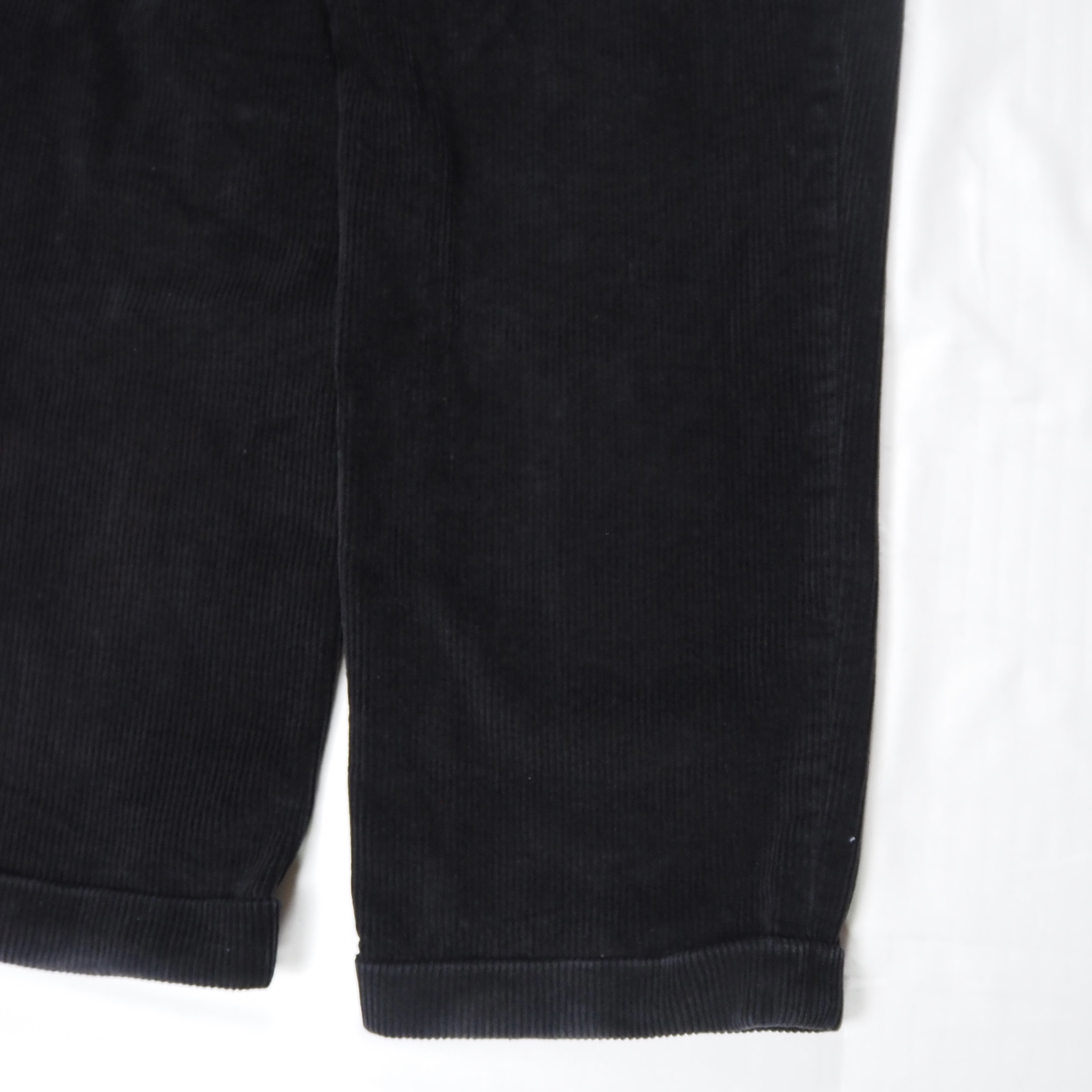 90’s Perry Ellis 太畝コーデュロイパンツ ブラック 32×30 の画像 14
