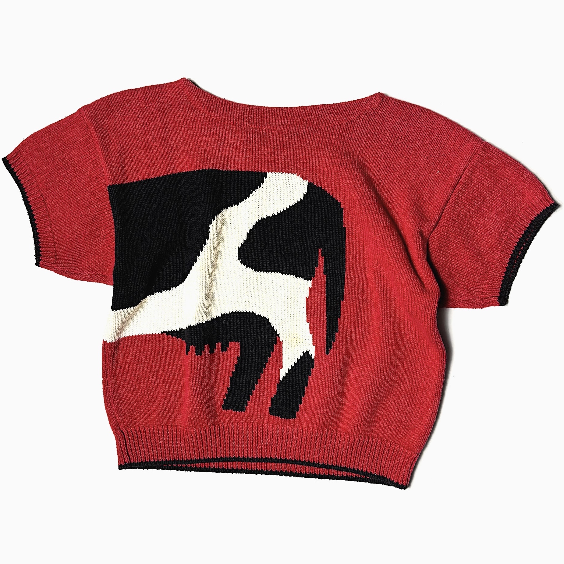 Vintage 80～90's【J.G. HOOK】"Cow" Short Sleeve Knit Sweater の画像 2