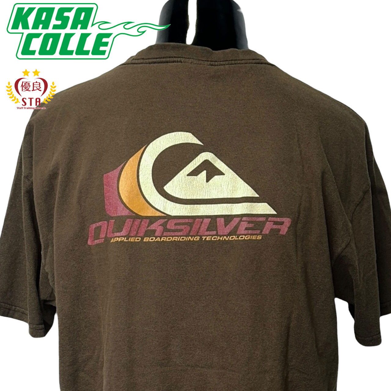 【QUIKSILVER】クイックシルバー ブラウン Tシャツ L