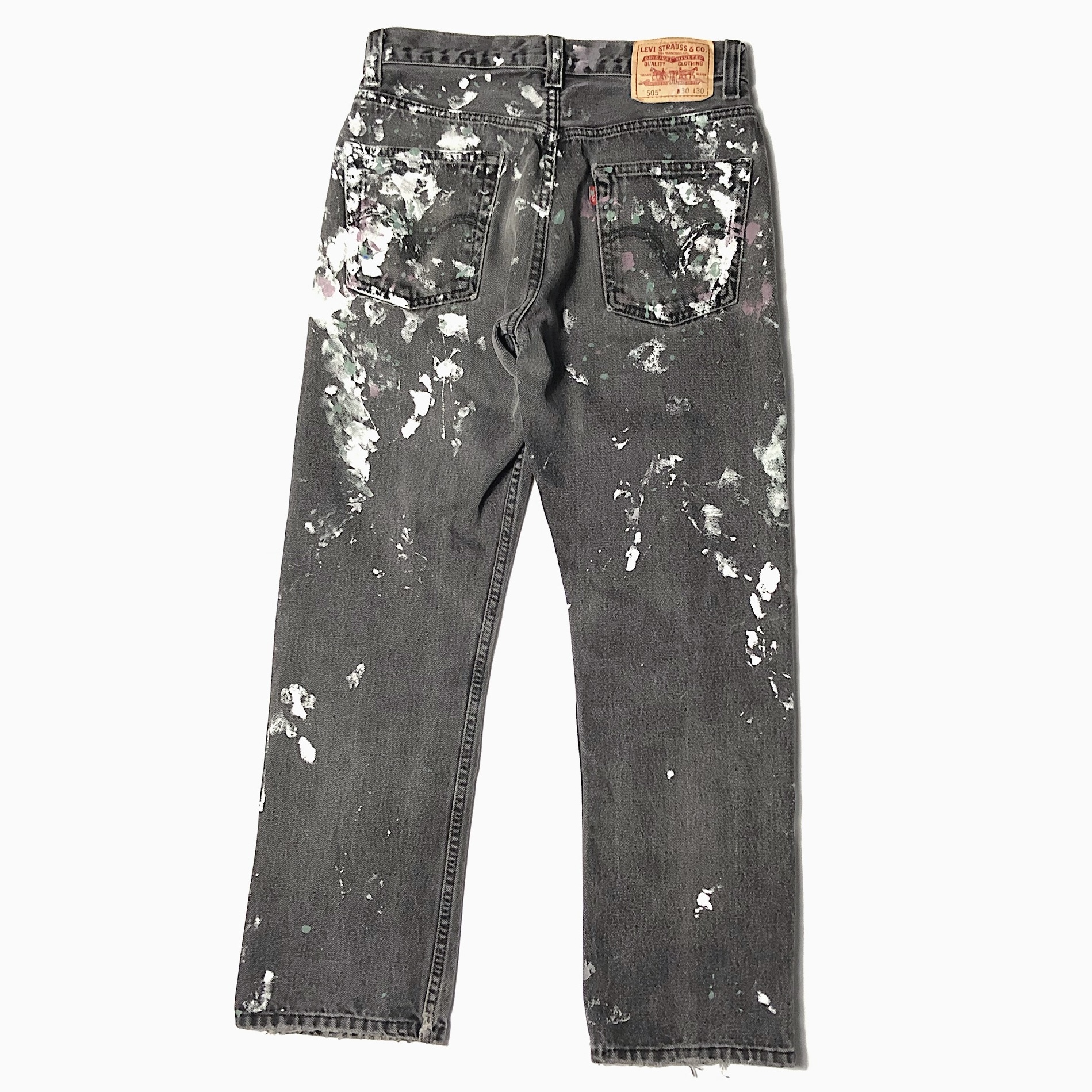 Vintage【Levi's】505 Grunge Black Denim Pants の画像 2