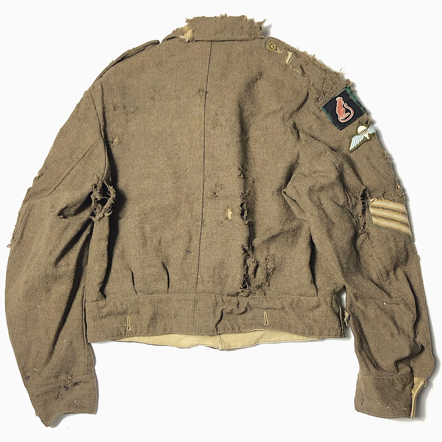 Vintage 40's【TOWN TAILORS LTD.】Grunge British ARMY Battledress Jacket の画像 2