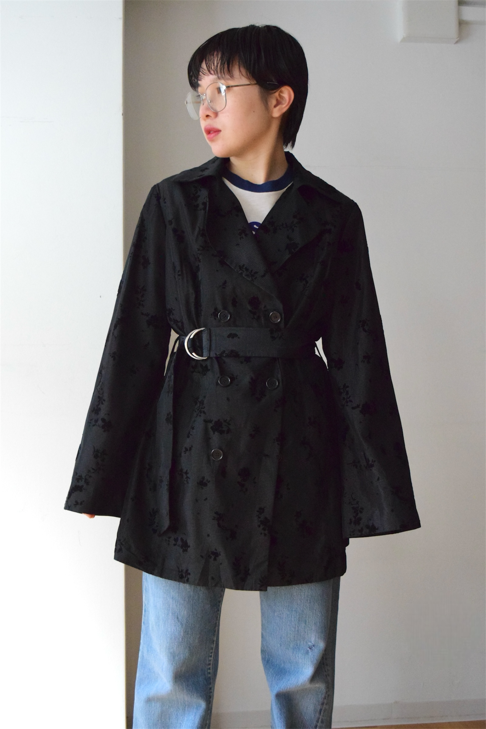 Nylon belted coat の画像 3