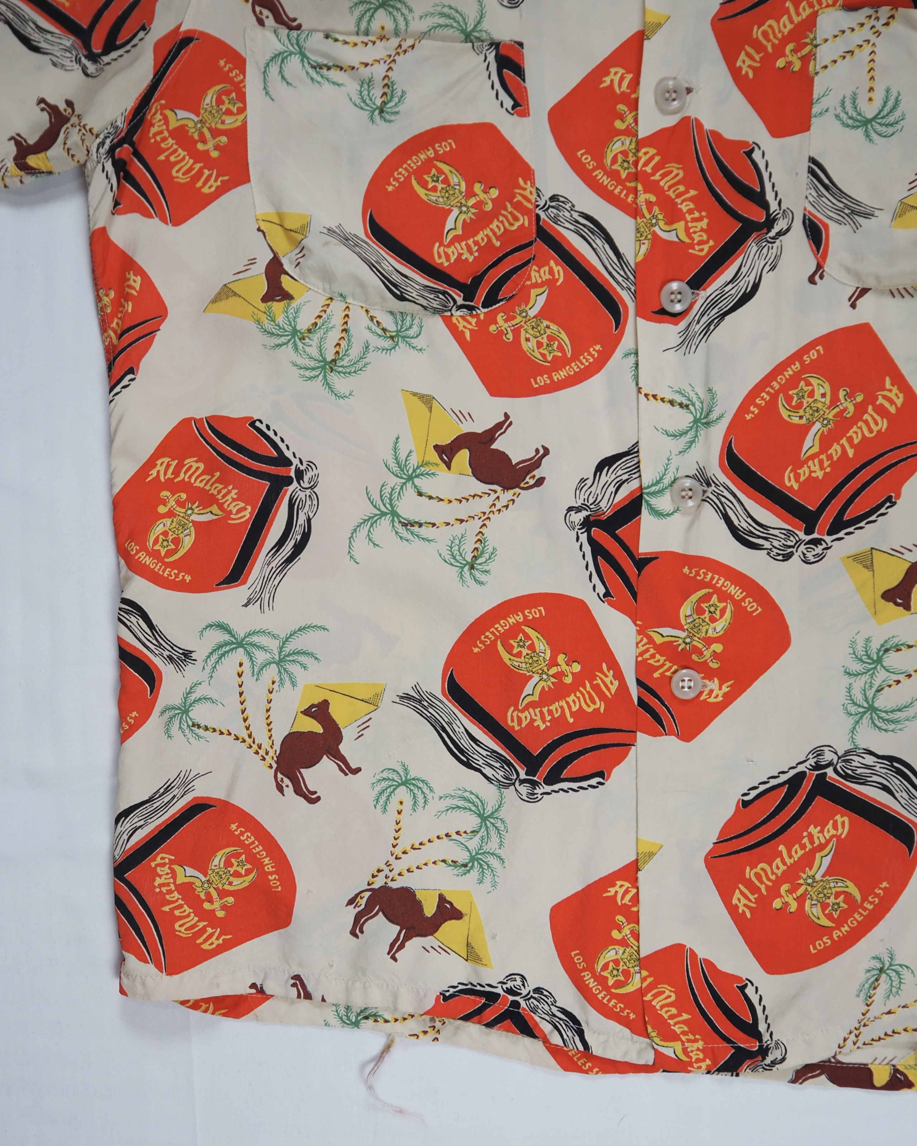 【5/6(水) 20:00入荷】50’s Duke of Hollywood ハワイアンシャツ の画像 9