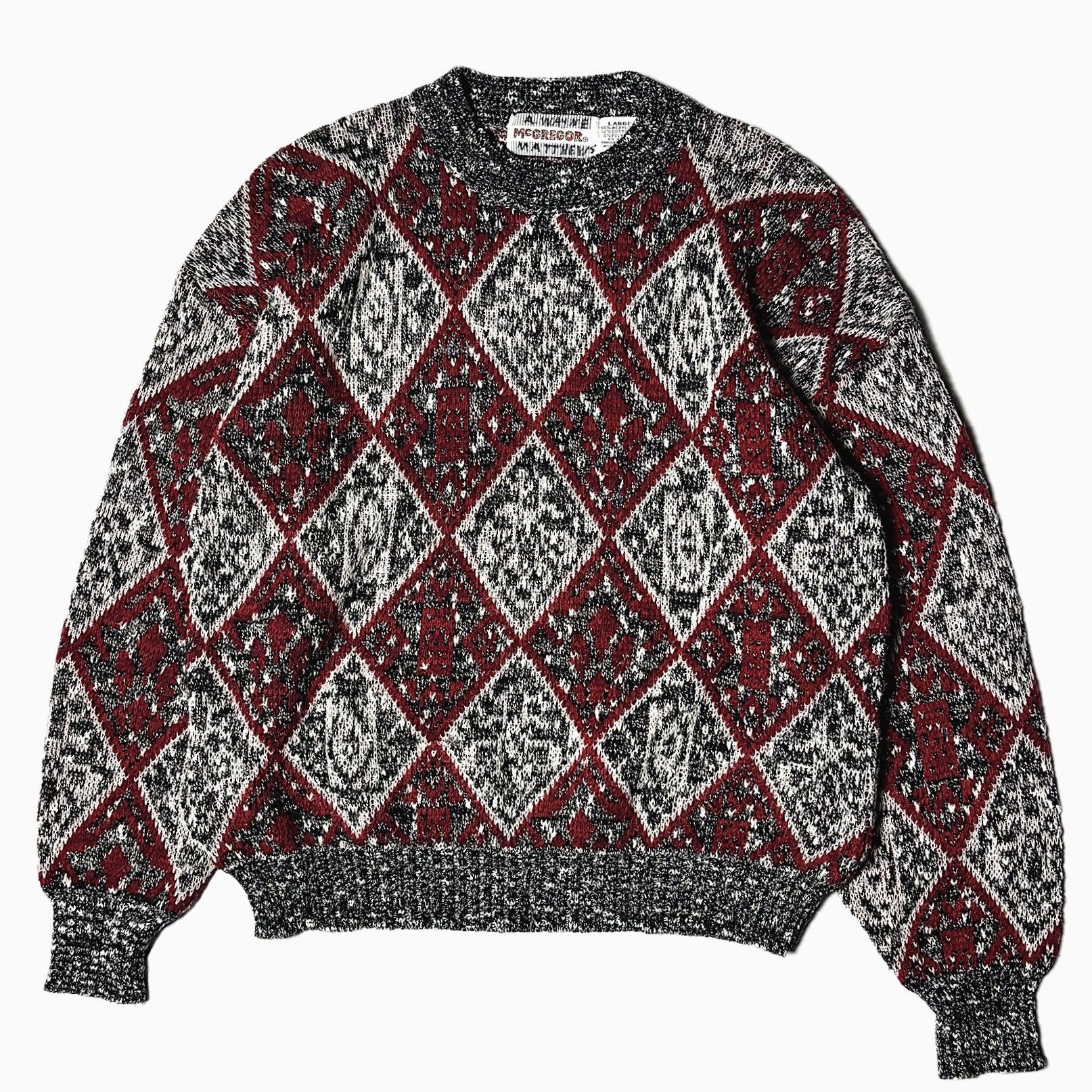 Vintage 80's【McGREGOR】Patterned Knit Sweater