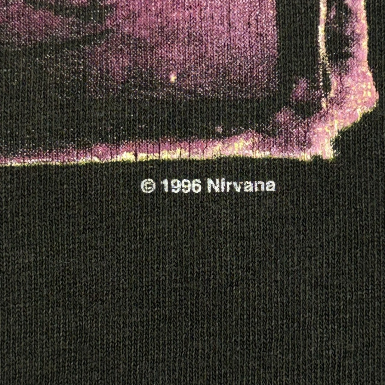 NIRVANA 1996 Vintage Live Photo T-Shirt Black XL の画像 7