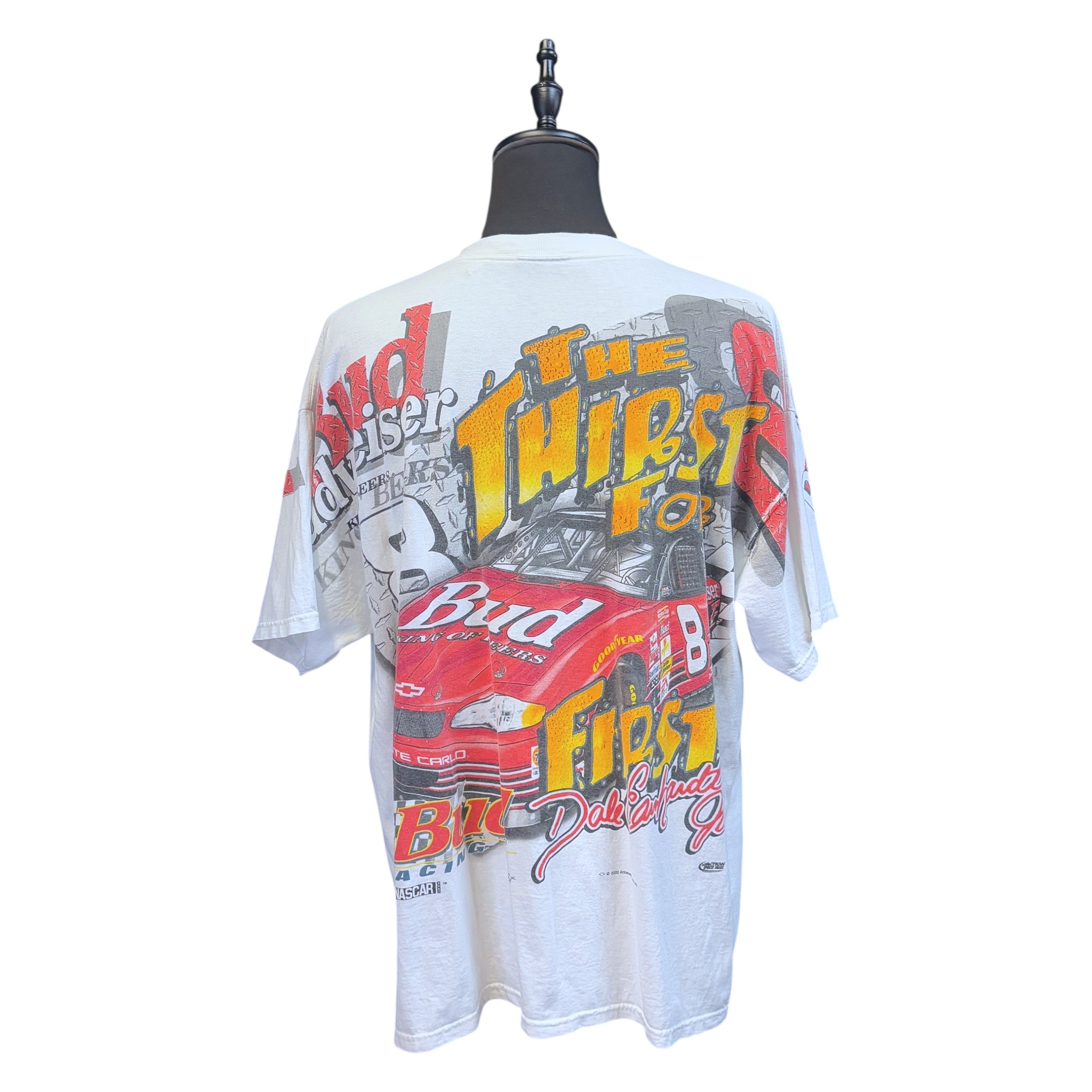 【Budweiser × NASCAR #8 Dale Jr.】バドワイザー × ナスカー #8 デイル・ジュニア AOP オールオーバープリント  Tシャツ XL