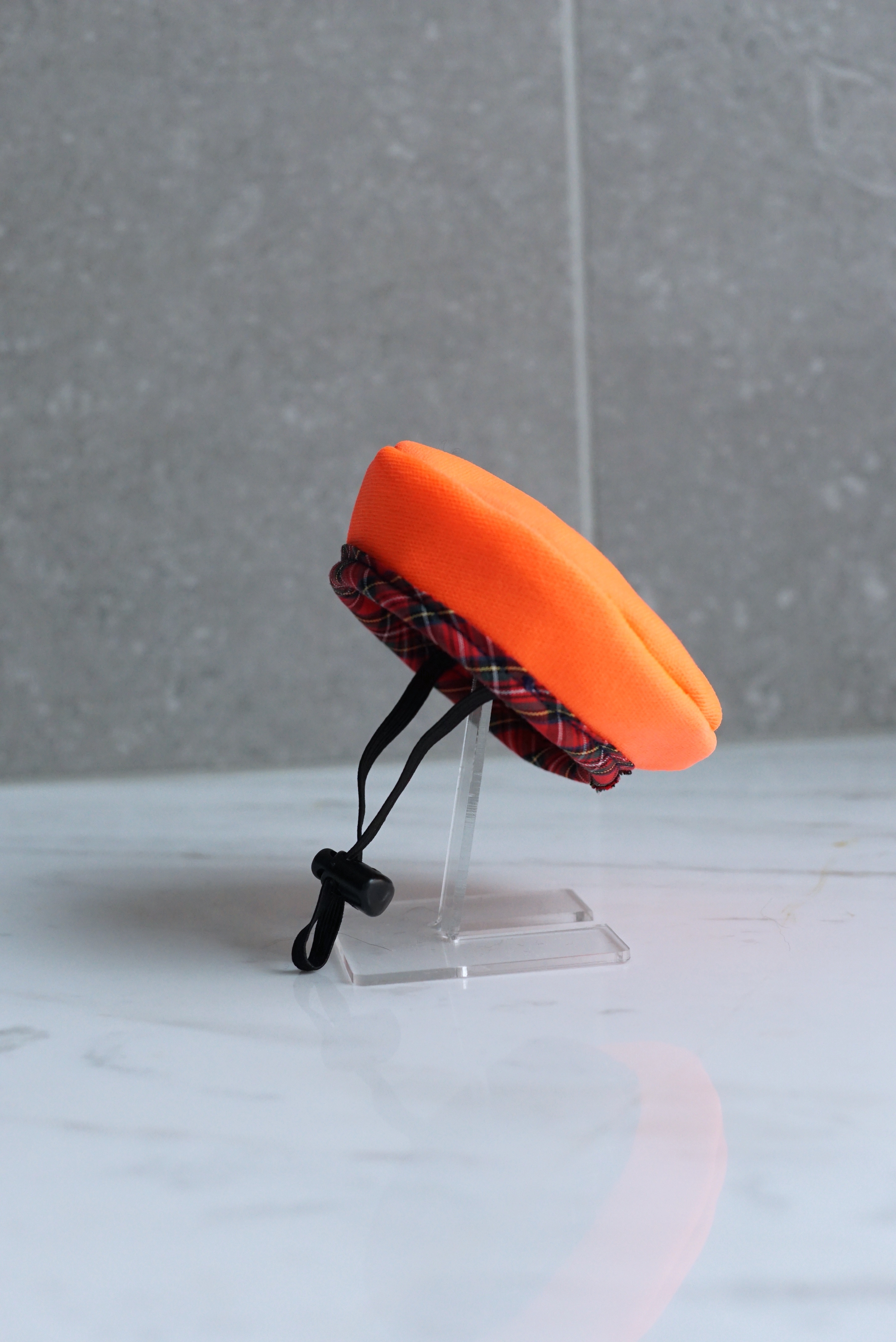 ネオンカラーオレンジ ベレー帽 ワンコの帽子 犬の帽子 Juetralis