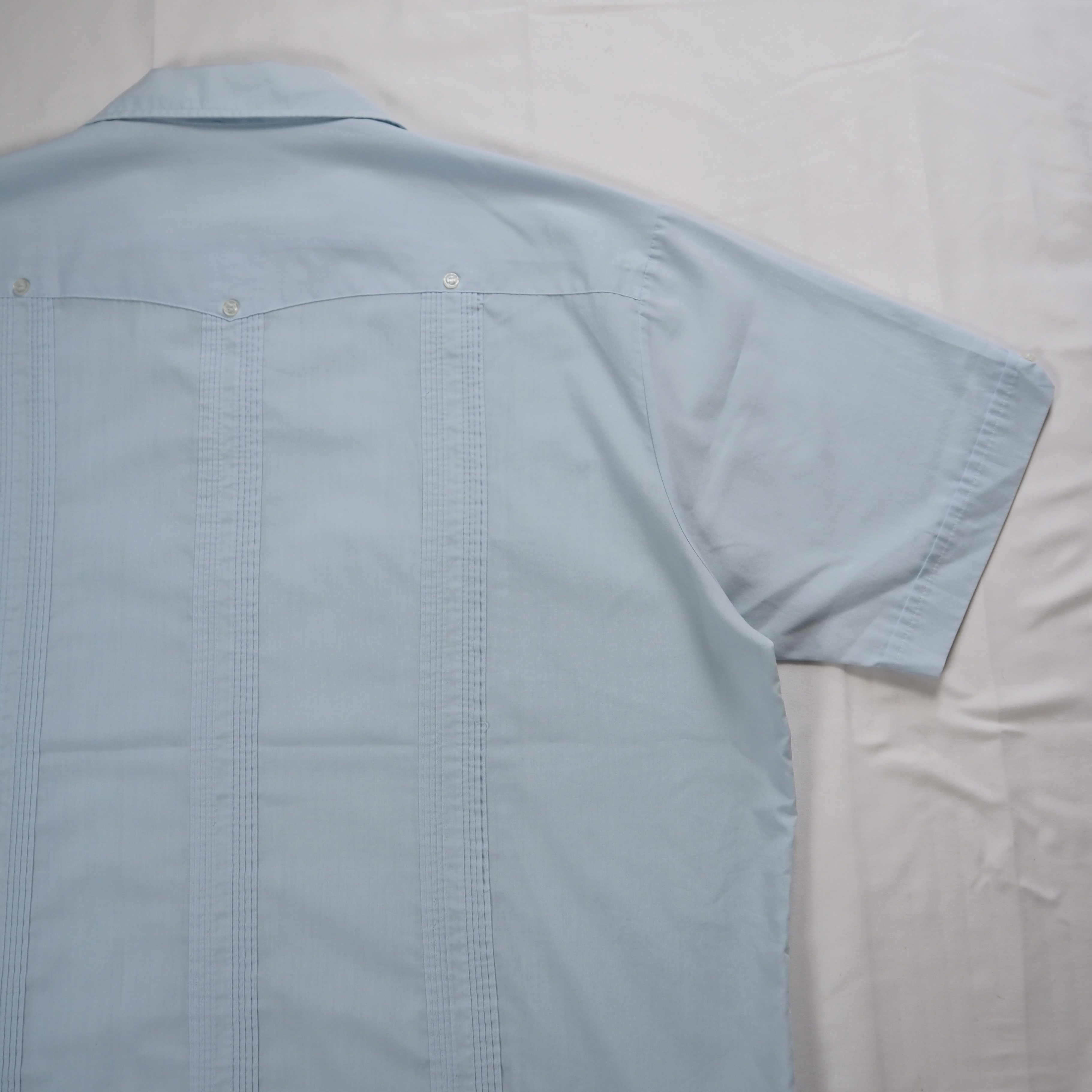 90’s Haband キューバシャツ 水色 XL の画像 13