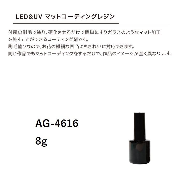 AG-4616　LED＆UVマットコーティングレジン　8g