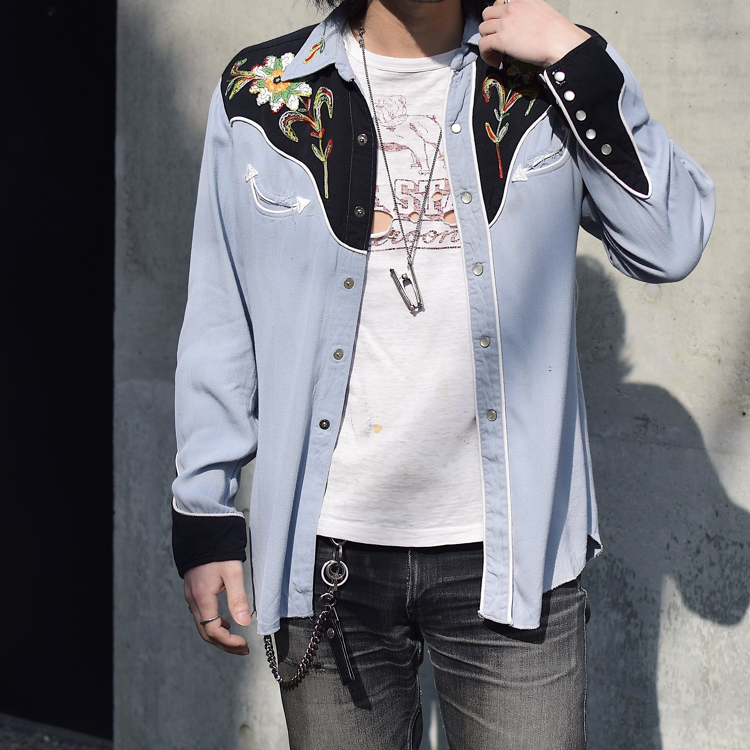 Vintage 50's【H BAR C】Western Shirt の画像 3