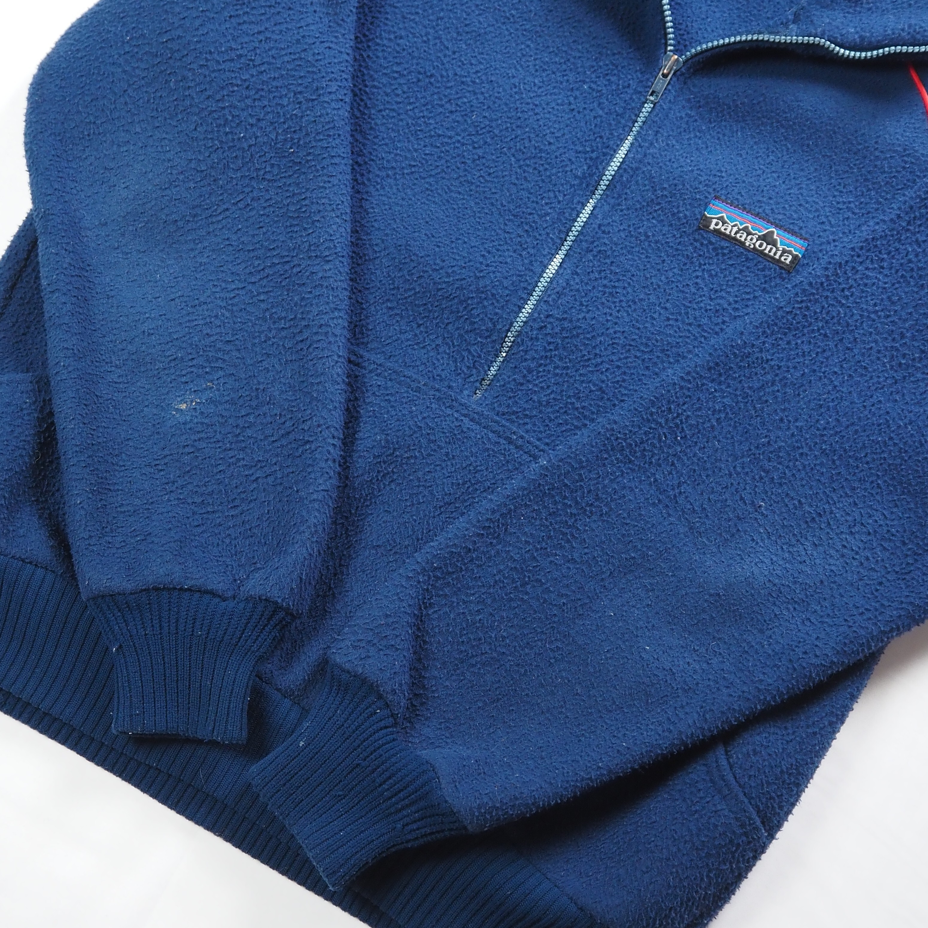 【9/23 20:00入荷】80's Patagonia フリースプルオーバージャケット ネイビー の画像 5