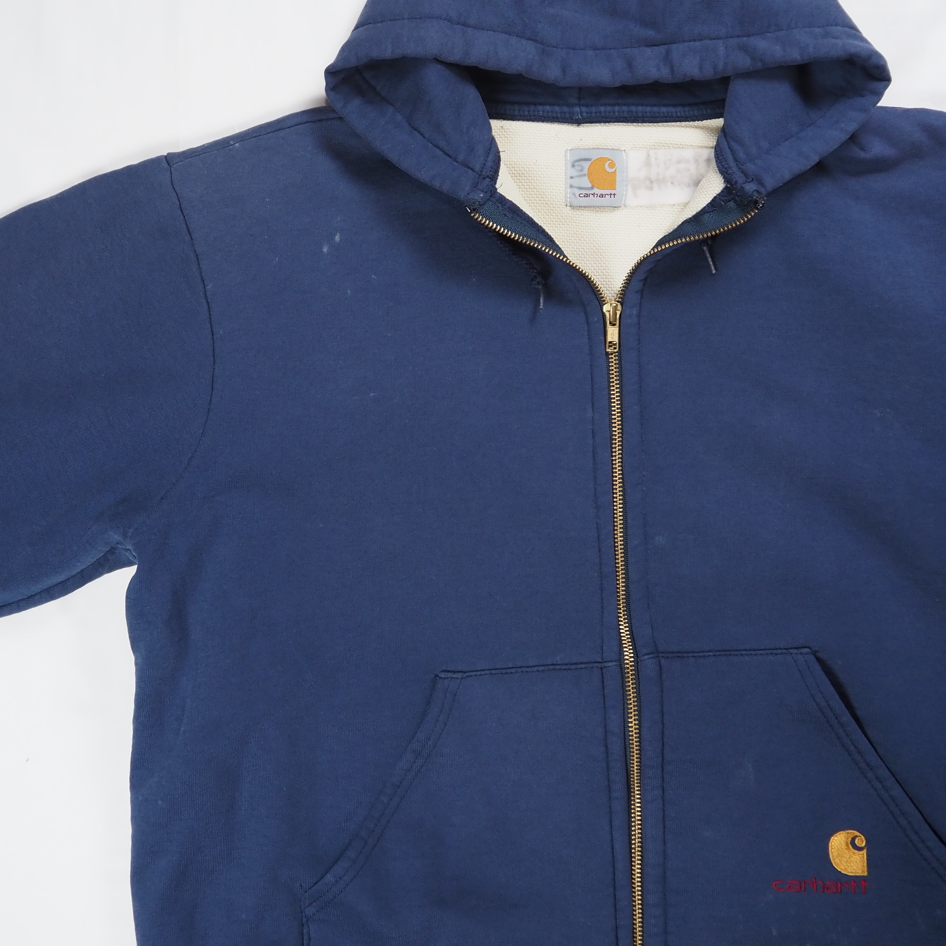 【9/23 20:00入荷】80's〜 Carhartt 裏サーマルジップフーディ の画像 4