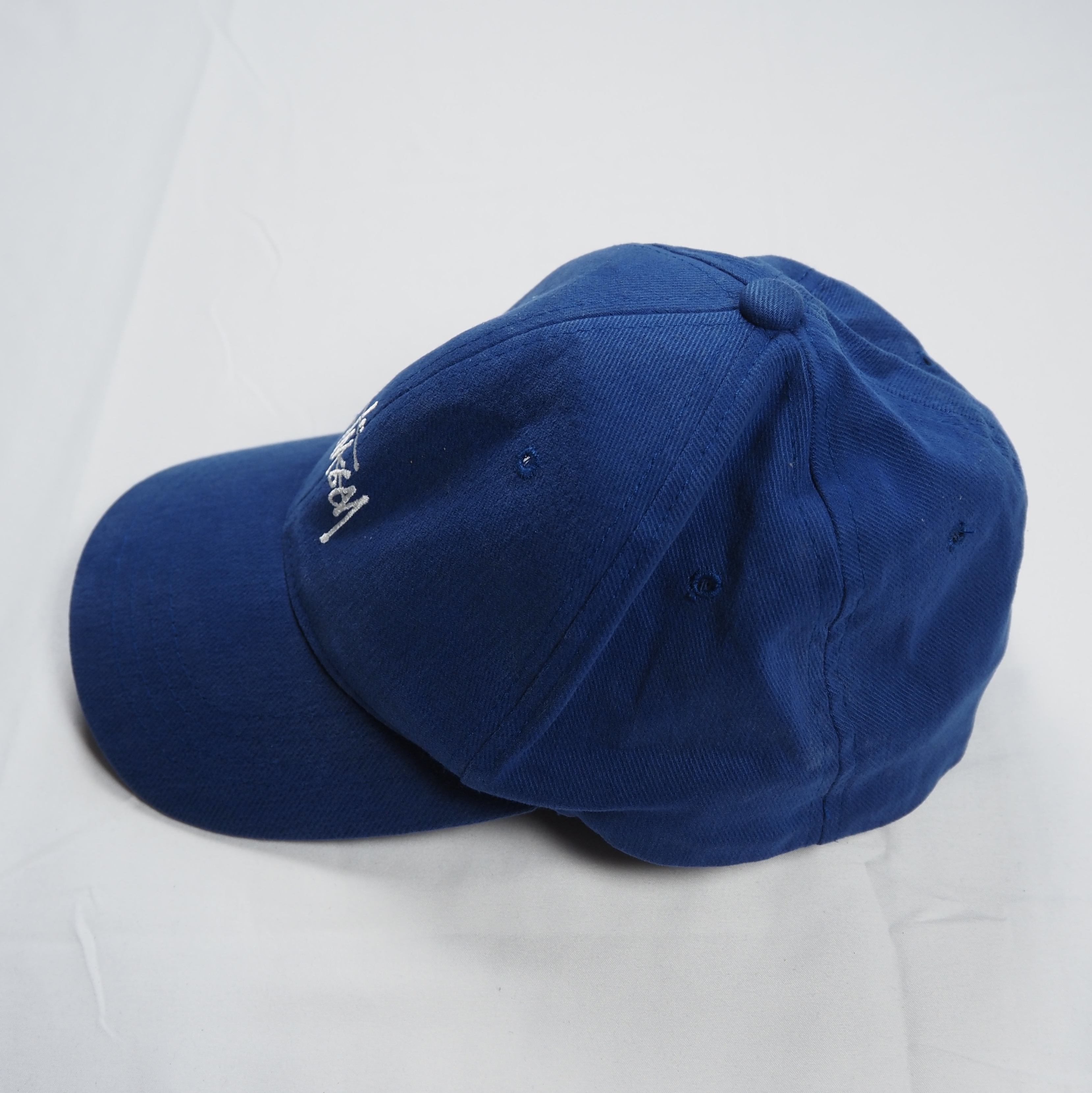 90’s OLD STUSSY 紺タグ キャップ ブルー M-XL の画像 4