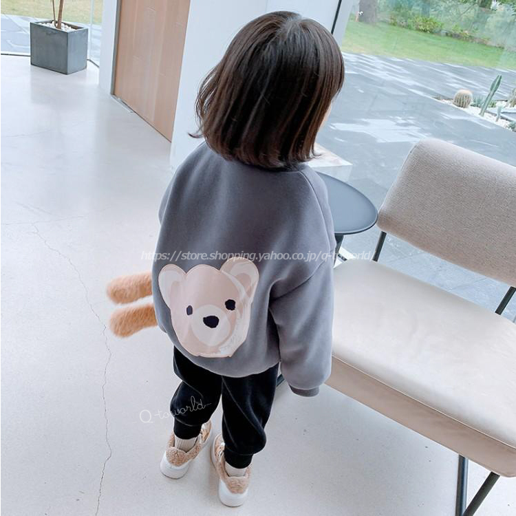 90 130 コトップス クマ トレーナー カジュアル 男の子 女の子 韓国版 韓国子供服 子供服 Q Toworld キュートワールド 子供服 メール便は何点でも送料の合計は280円