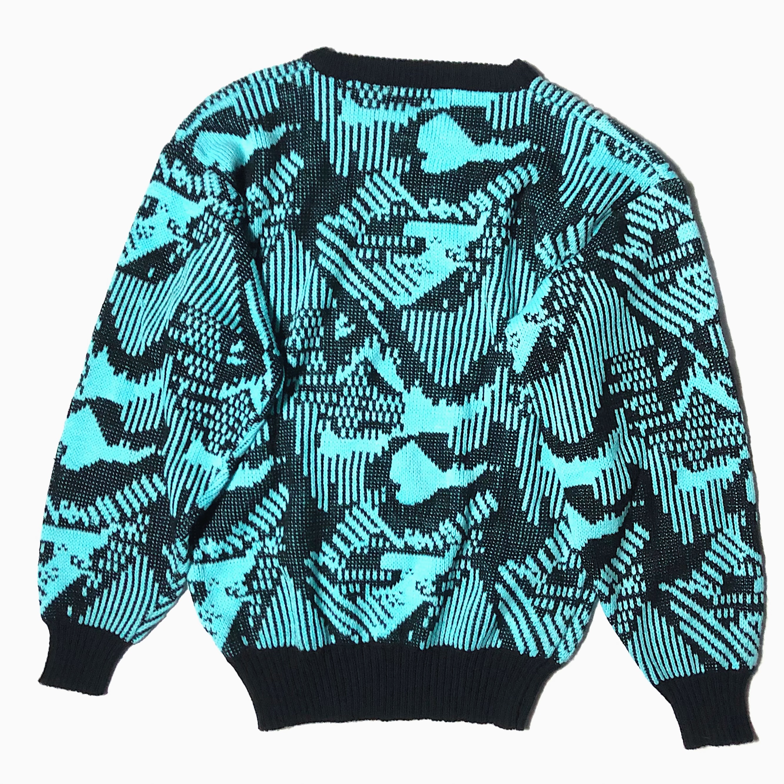 Vintage 80's【BLUE POINT】Patterned Knit Sweater の画像 2