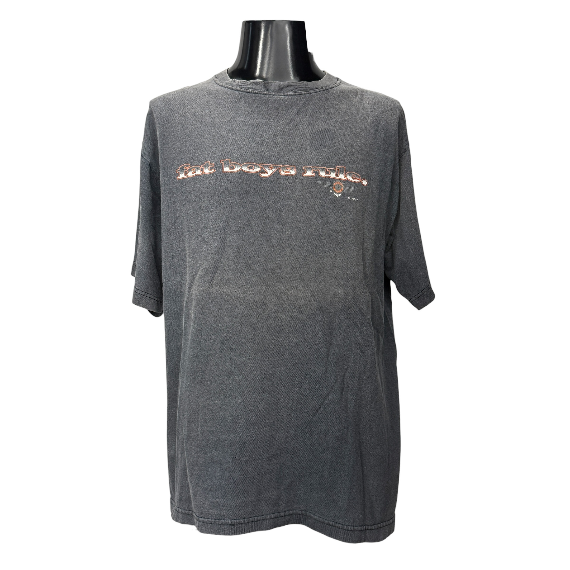 【HARLEY-DAVIDSON】ハーレーダビッドソン “fat boys rule.” 90’s Vintage Tシャツ