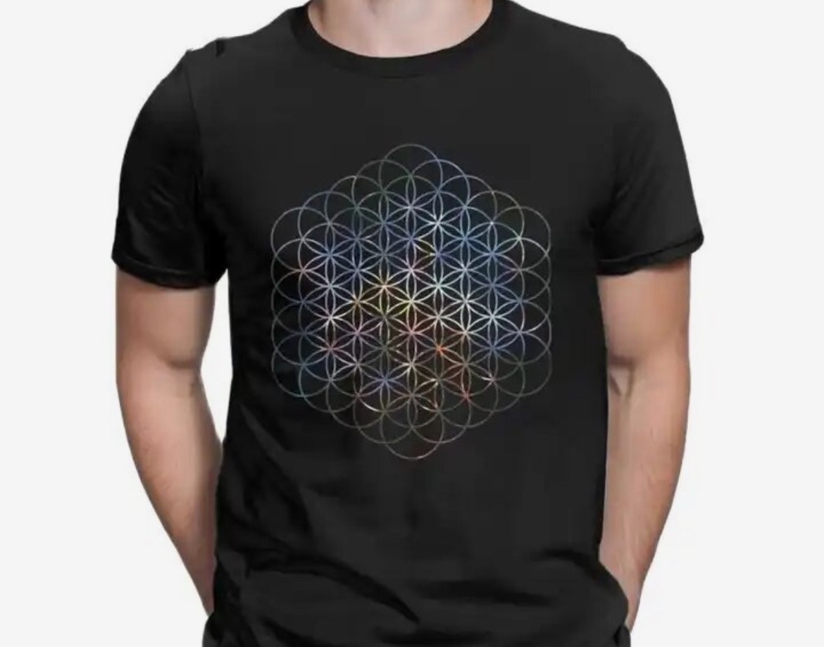 フラワーオブライフTシャツ cotton100%
