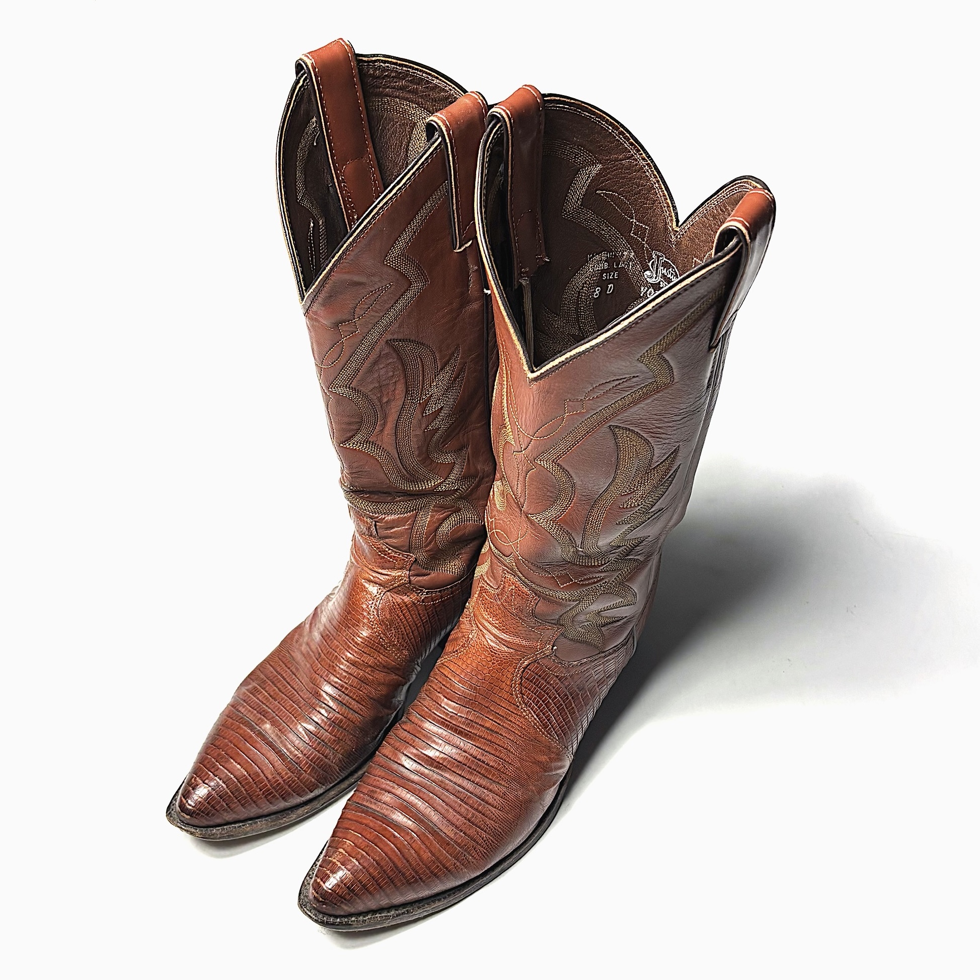 Vintage【Justin】Lizard Western Boots