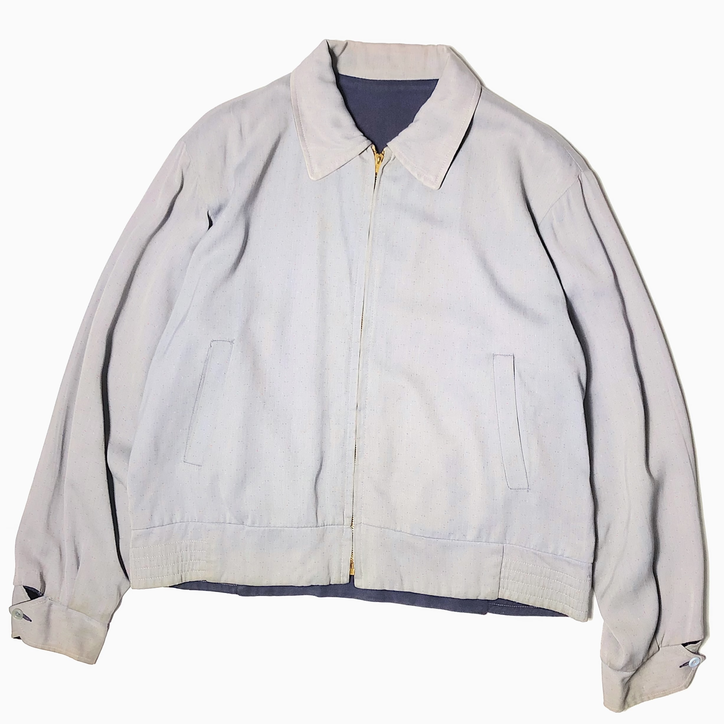 Vintage 50's Reversible Rayon Gabardine Jacket の画像 3
