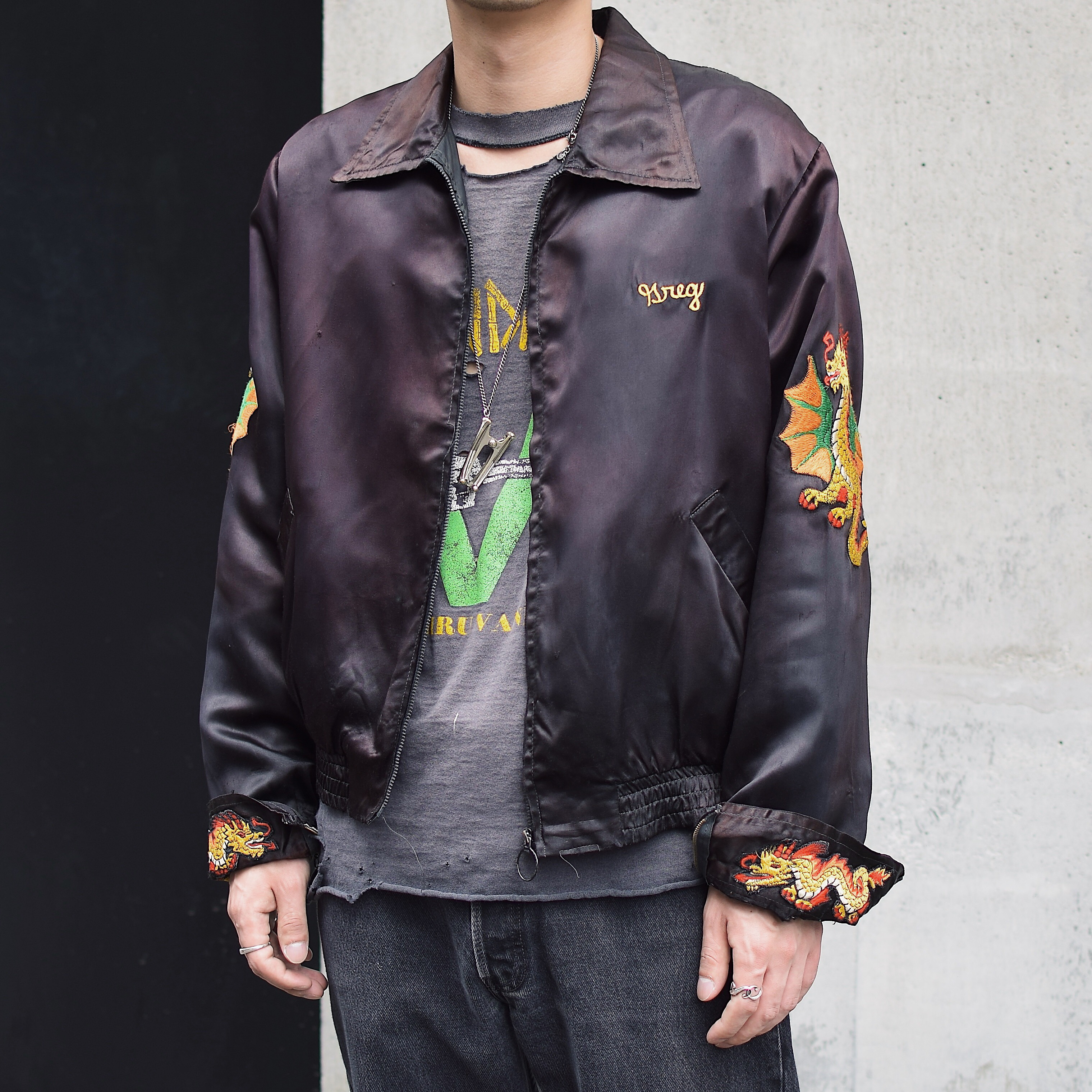 Vintage 80's "VP-65 CUBI-DET" Souvenir Jacket の画像 4