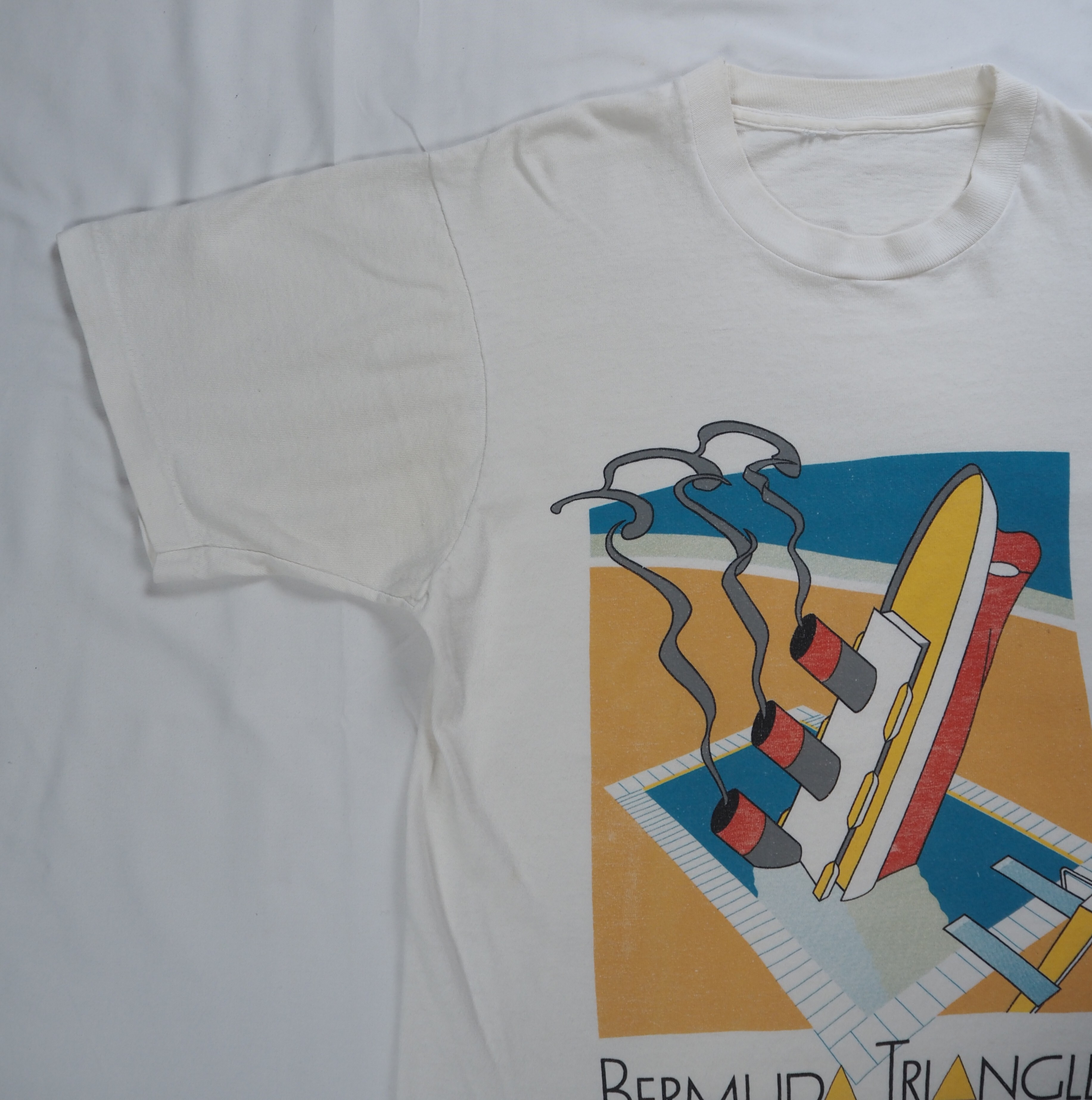 80's バミューダトライアング Tシャツ Mサイズ程度 の画像 3