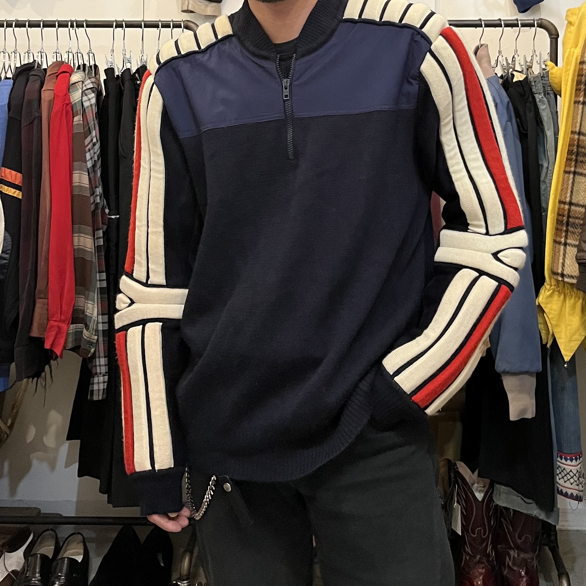 Vintage 80〜90's【Strick meister】Half Zip Knit Sweater の画像 3