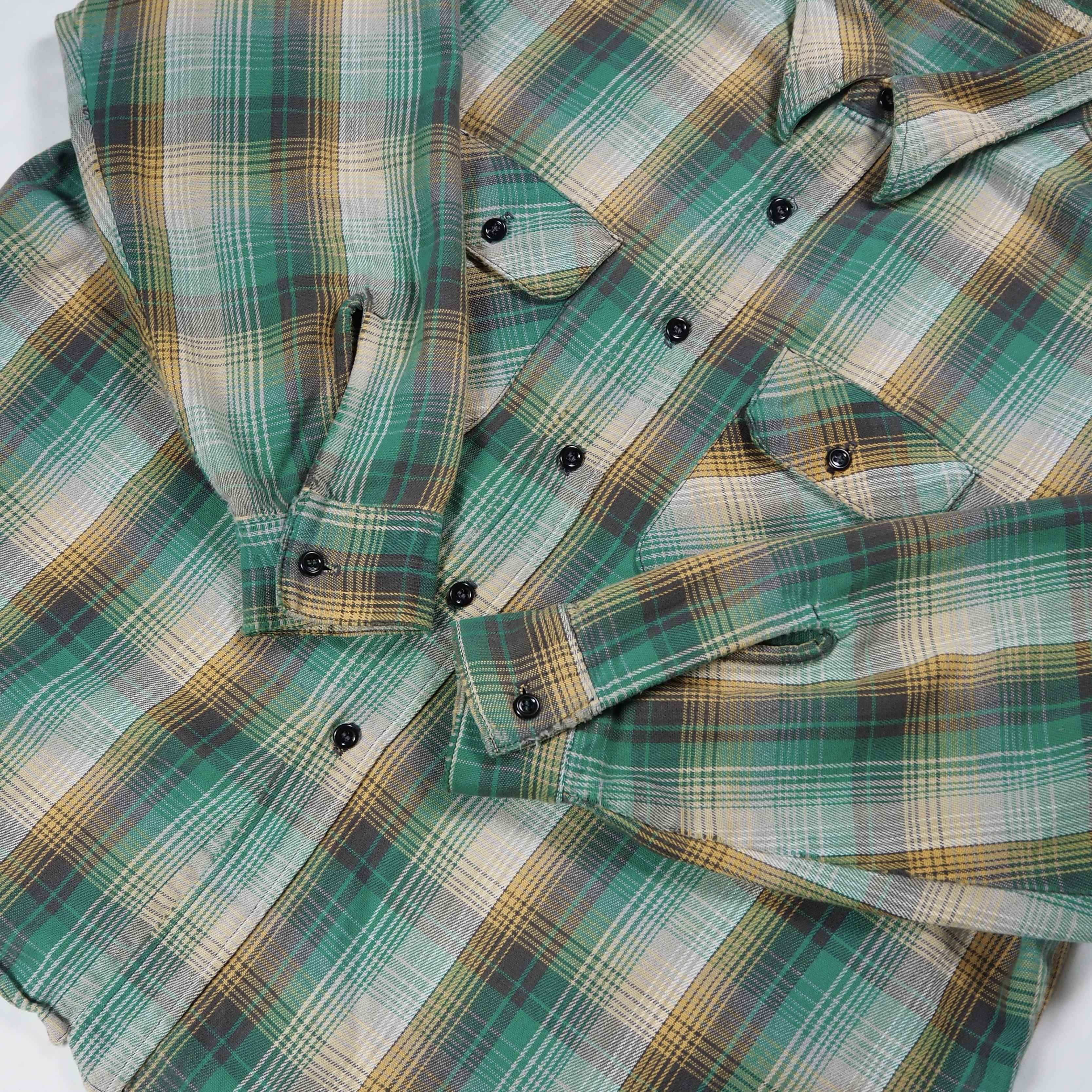 60’s-70’s Heavy Flannel Shirt ビッグサイズ！！ の画像 5