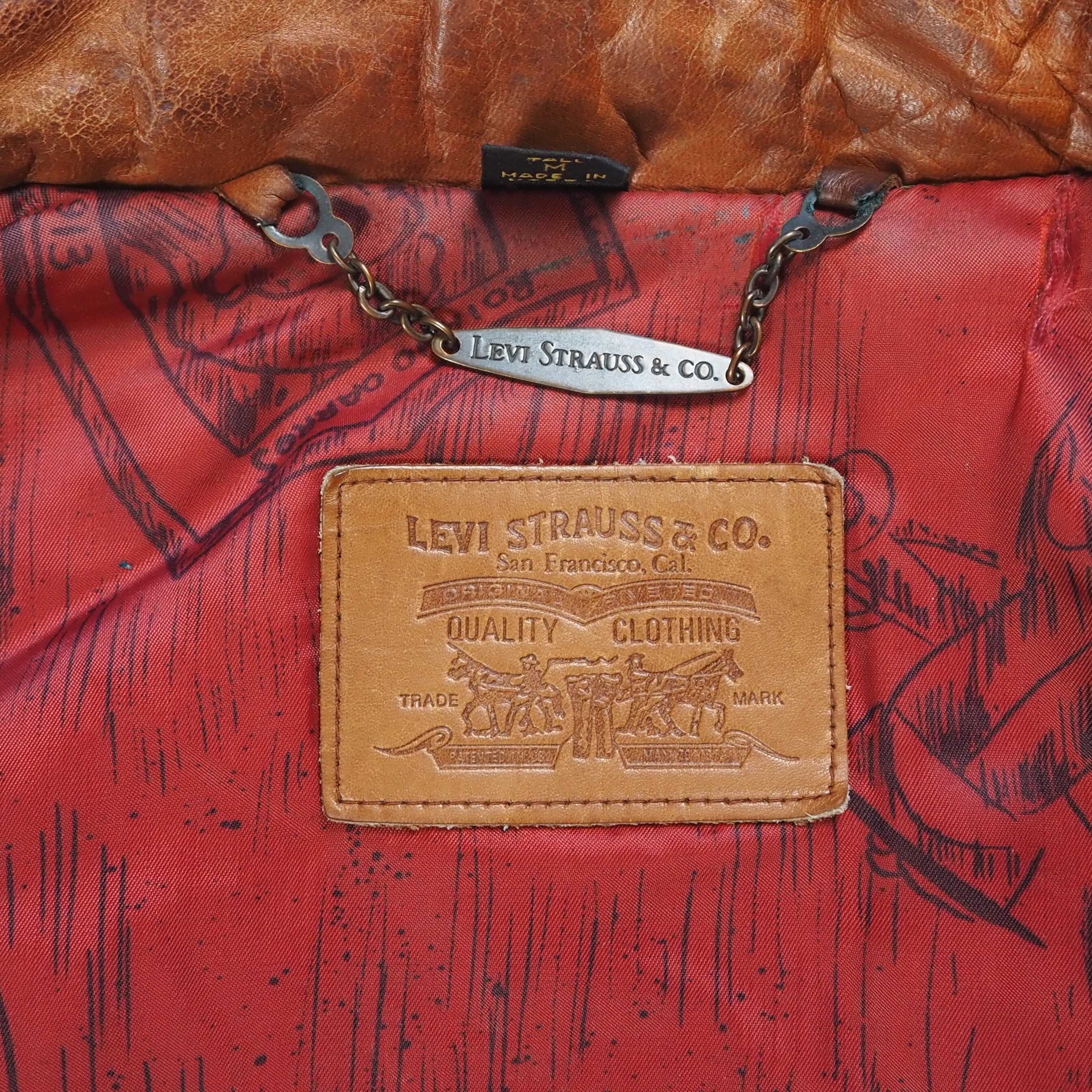 【9/23 20:00入荷】90's Levi's レザージャケット Mサイズ の画像 12