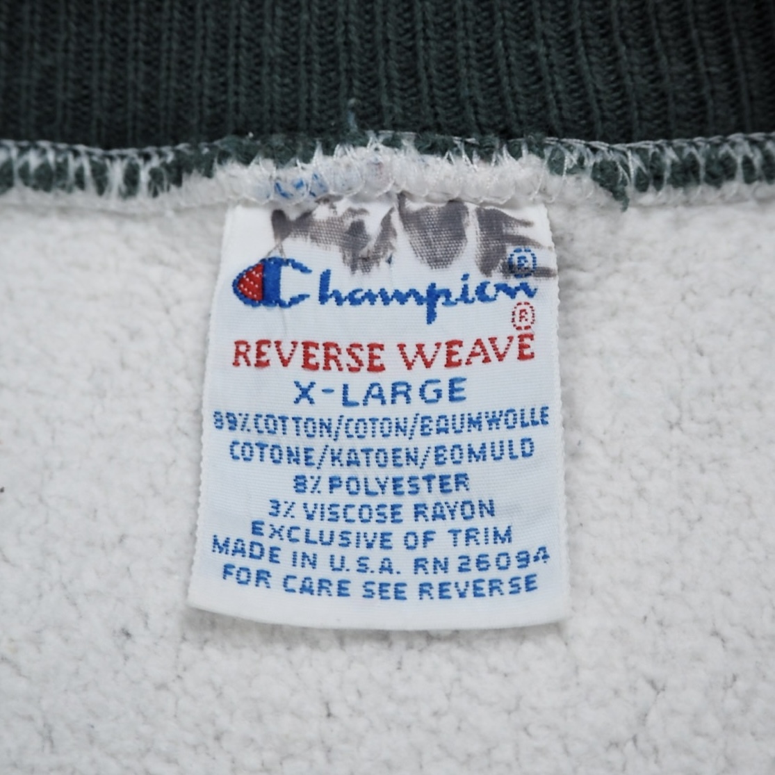 90’s Champion R.W. クルーネック リブライン XL の画像 10