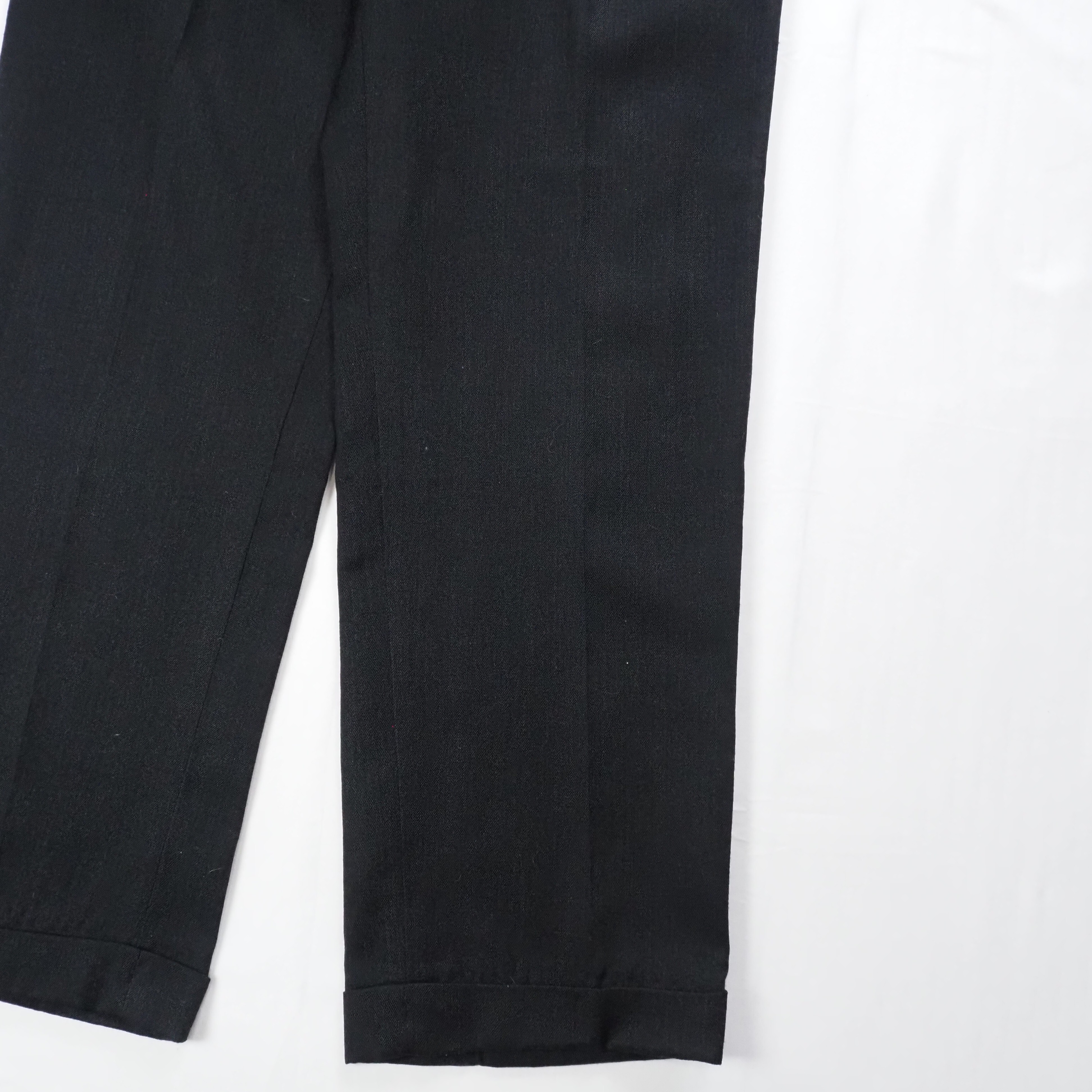 【9/23 20:00入荷】50's ウールスラックス ブラック アルミジップ の画像 9