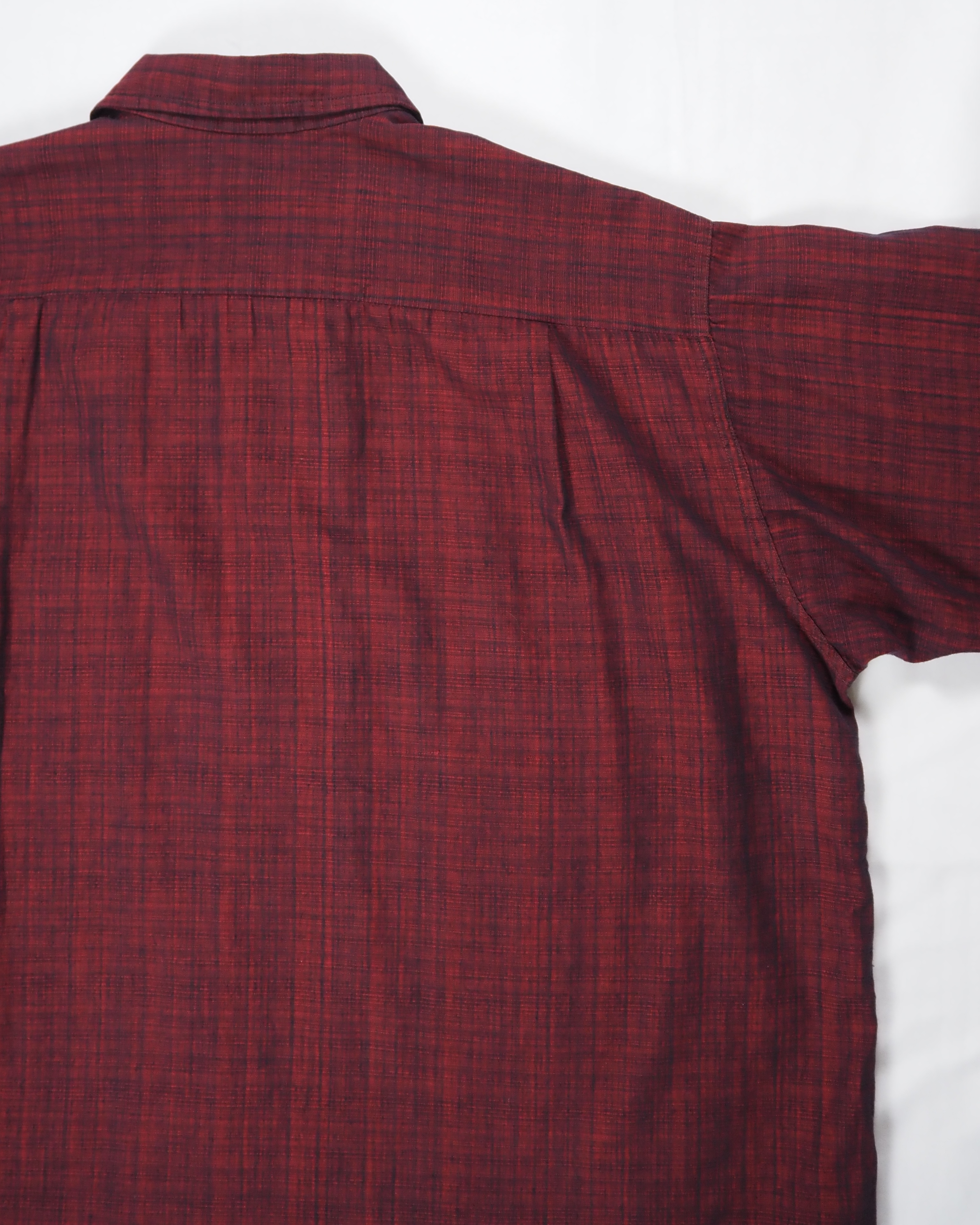 50’s-60’s The Bon Marche コットンシャツ XLサイズ レッド×ブラック の画像 15