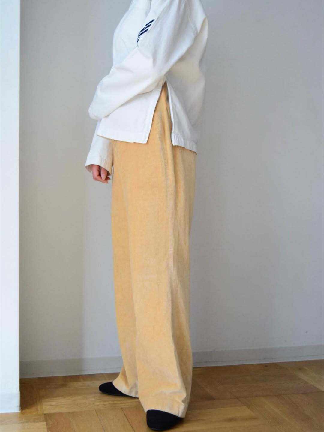 Velour flared pants