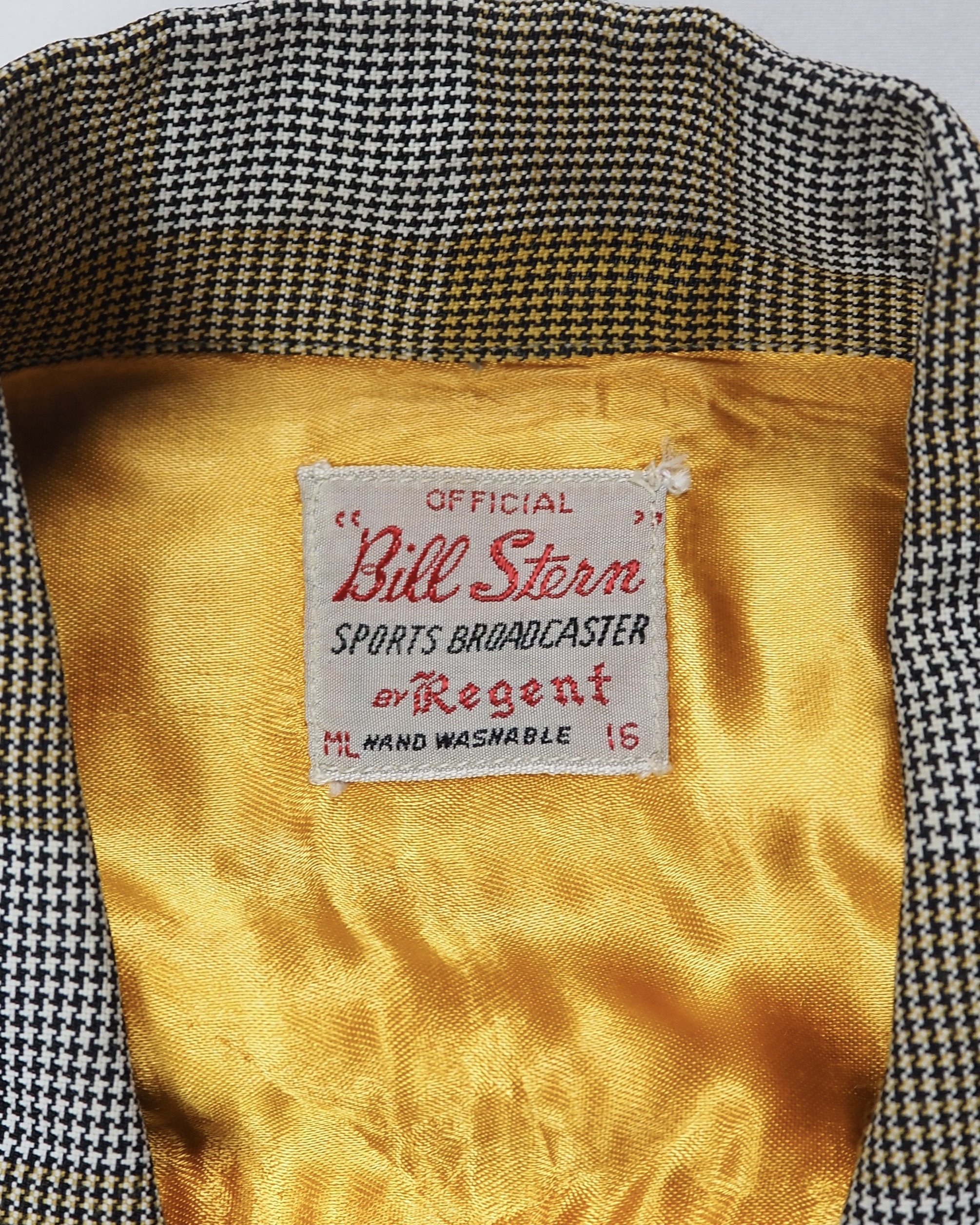 50’s Bill Stern レーヨンシャツ イエロー×ブラック の画像 7