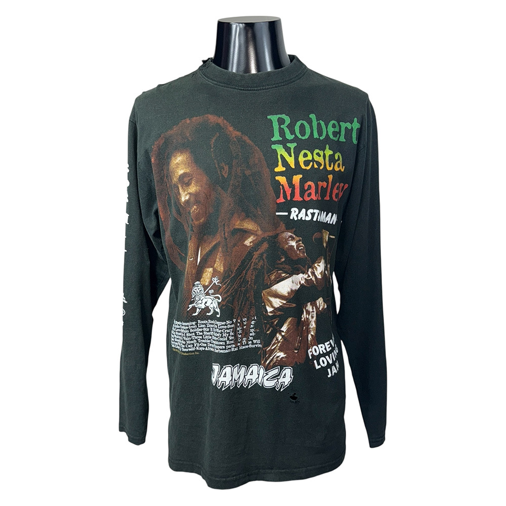 【BOB MARLEY】ボブ・マーリー “RASTAMAN FOREVER LOVING JAH” 90’s Vintage ロングスリーブTシャツ