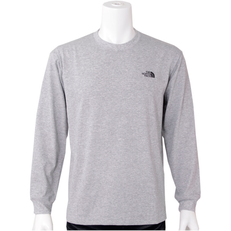 "THE NORTH FACE|ザ・ノース・フェイス|L/S Back Square Logo Tee|ロングスリーブバックスクエアロゴティー(メンズ)|ミックスグレー"