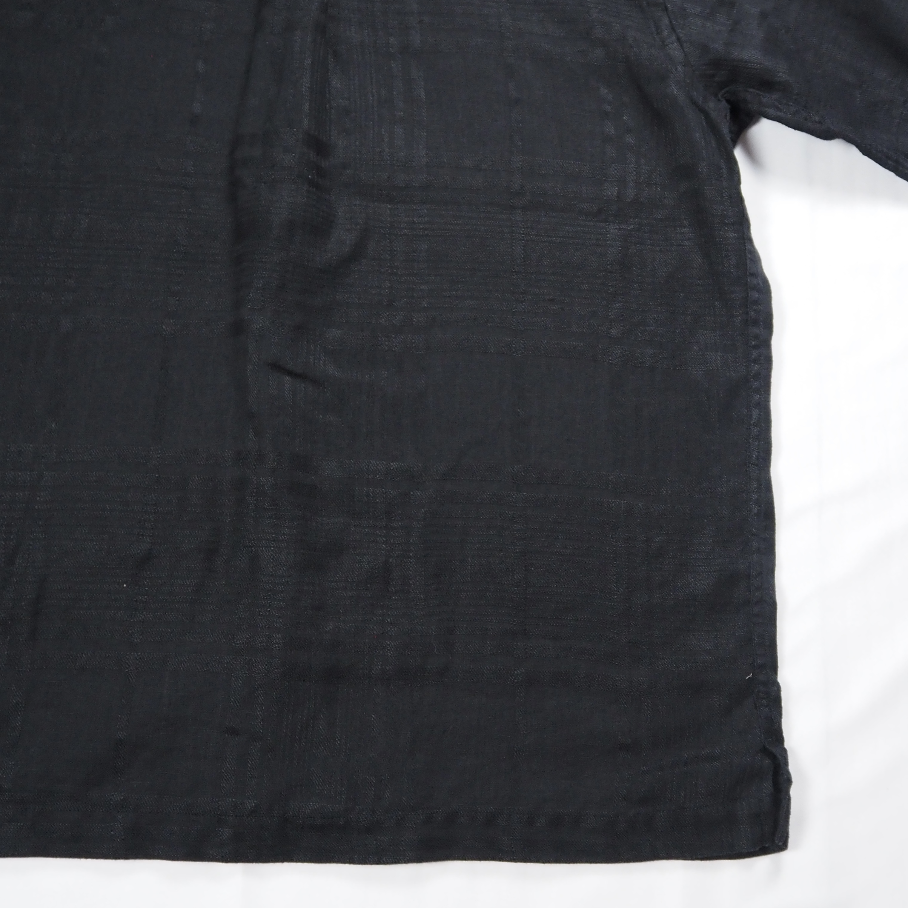 90’s Perry Ellis リネンシャツ ブラック Mサイズ の画像 15