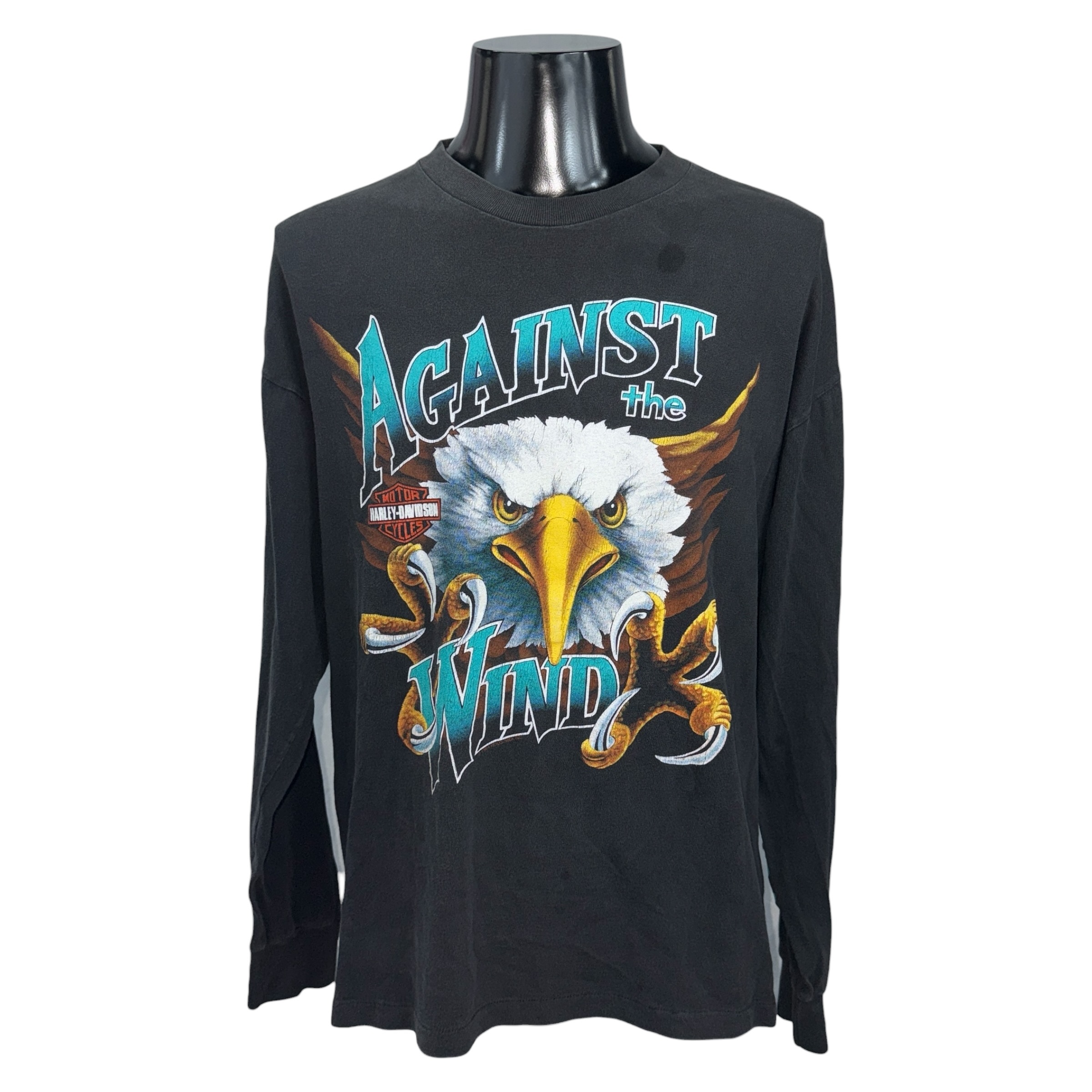 【HARLEY-DAVIDSON】ハーレーダビッドソン “AGAINST THE WIND” 90’s Vintage ロングスリーブTシャツ